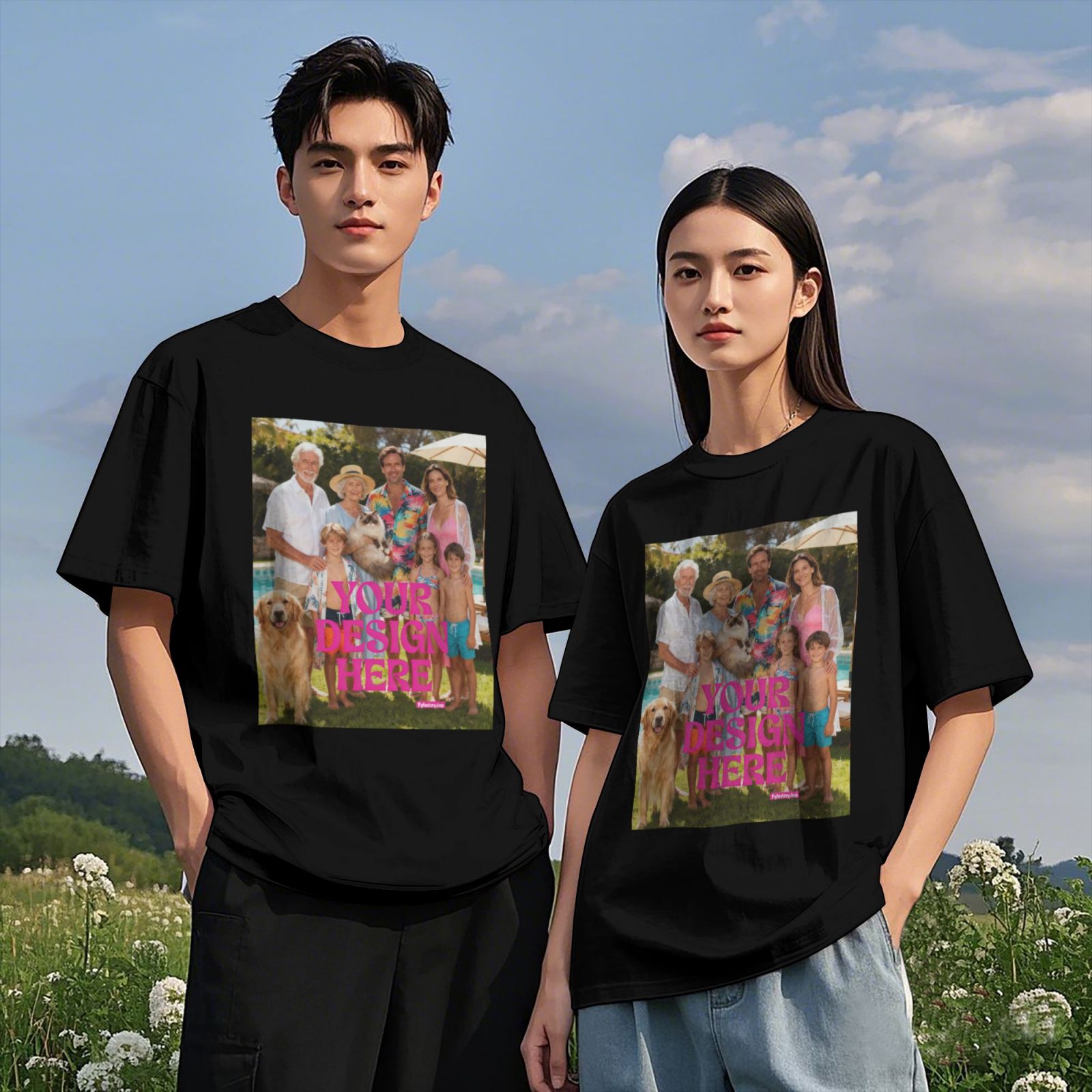 Custom Family Photo T-Shirt