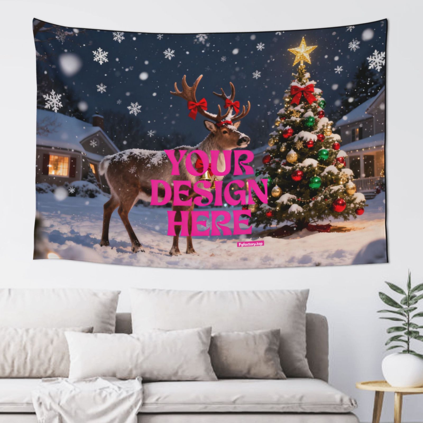 Custom Christmas Wall Tapestry