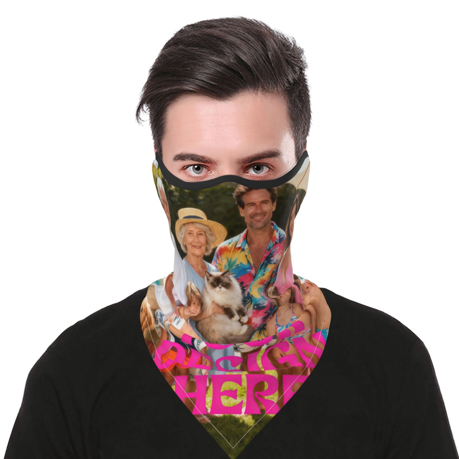 Colorful printed bandana
