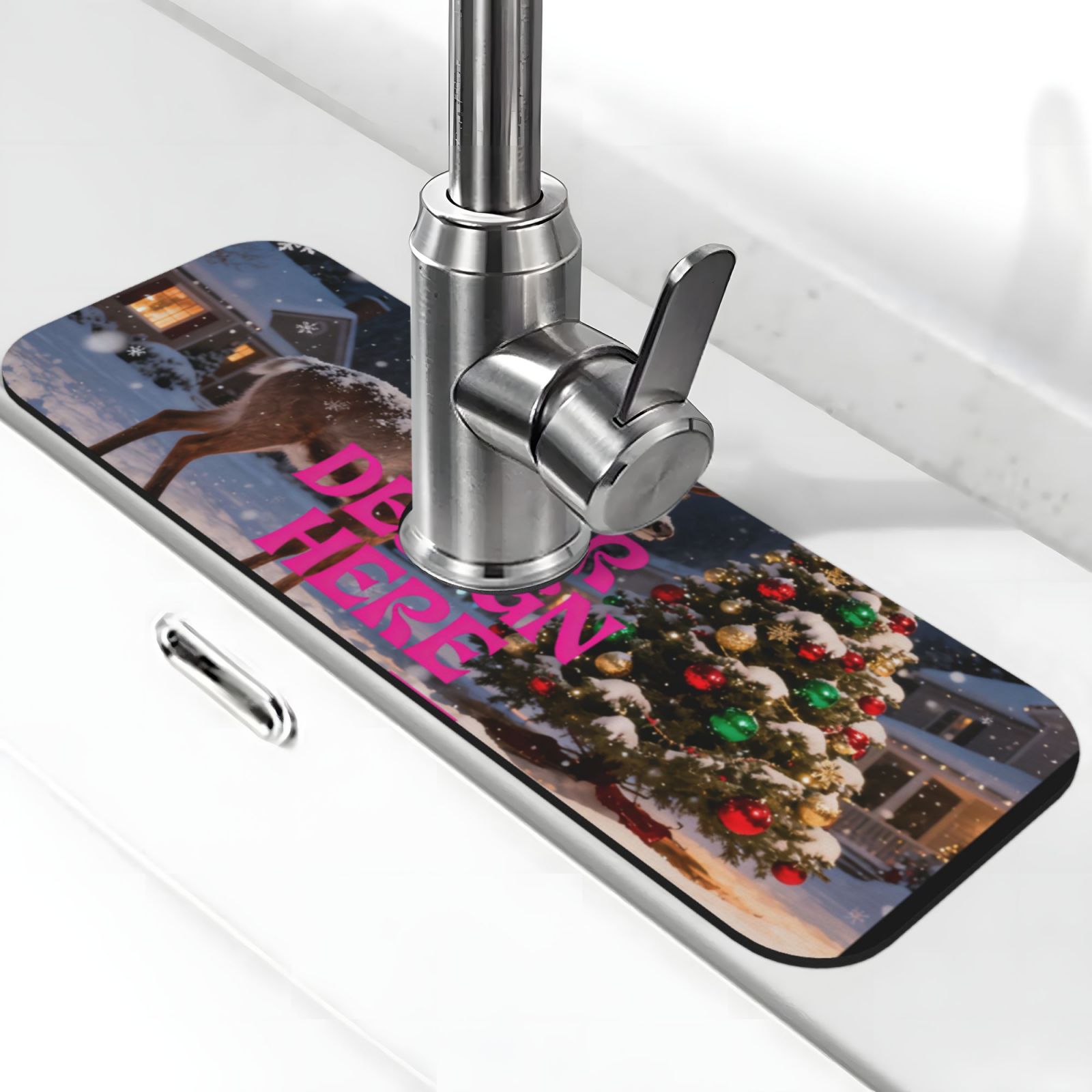 Christmas Themed Sink Faucet Cover