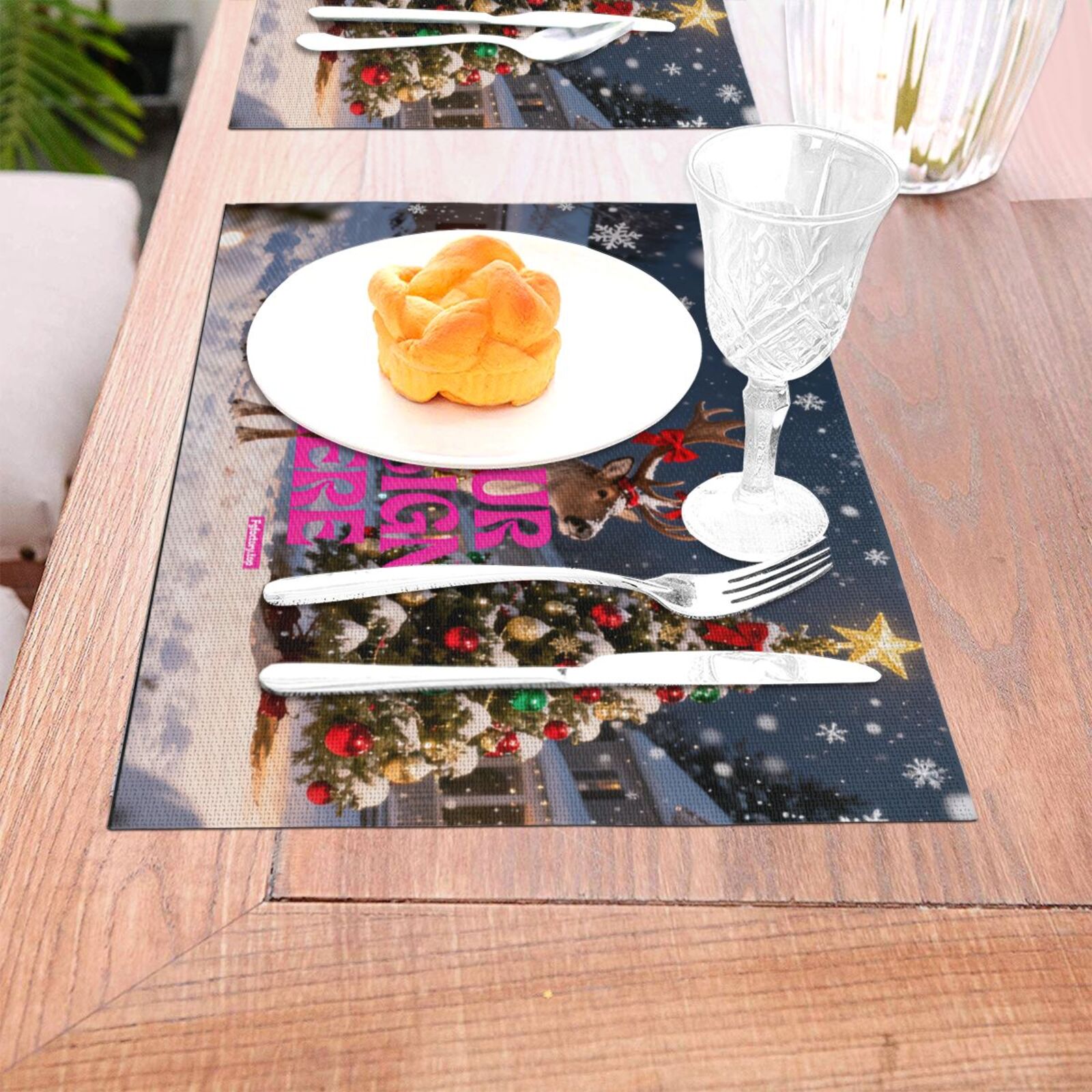 customized-themed breakefast paper placemat 4pcs