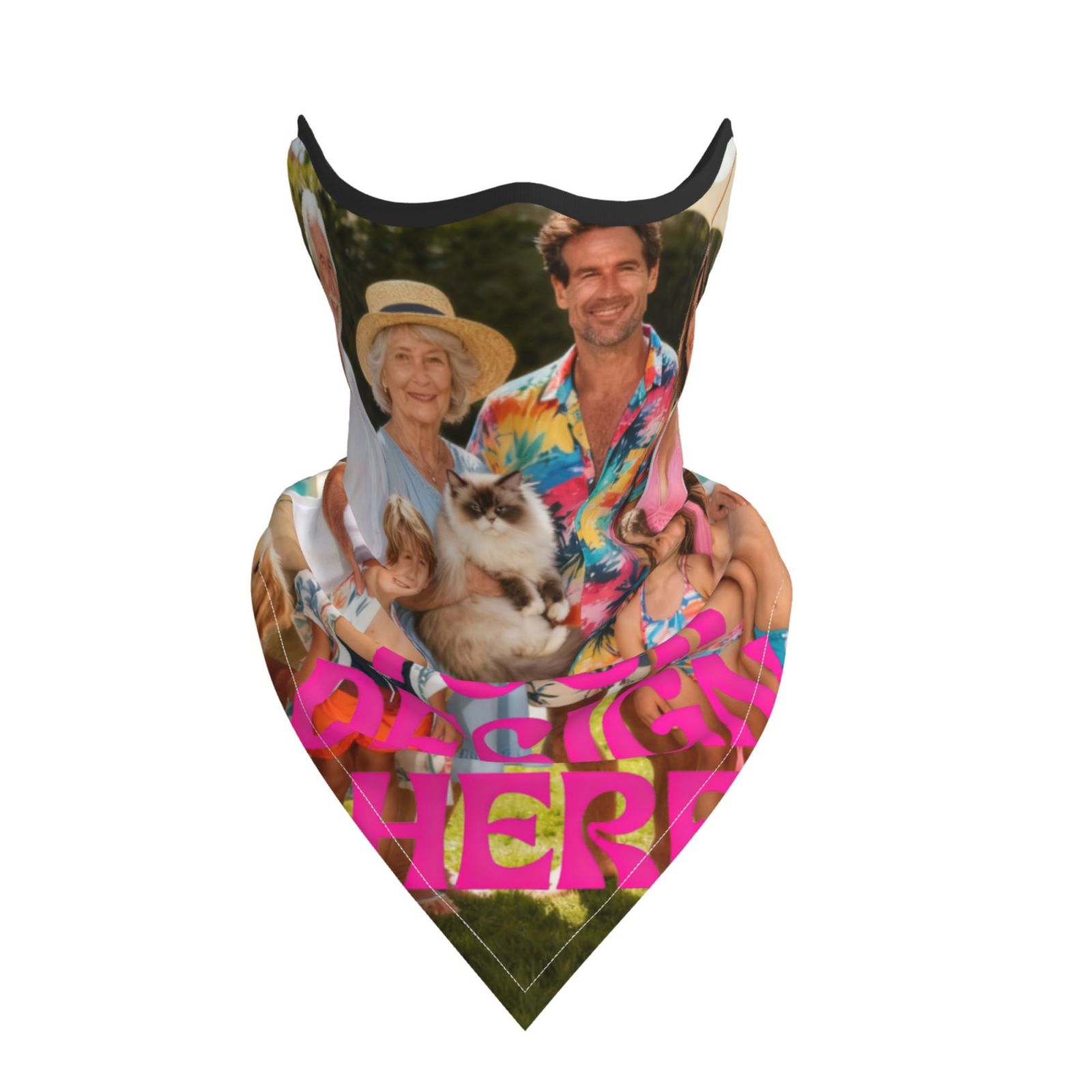 Colorful printed bandana