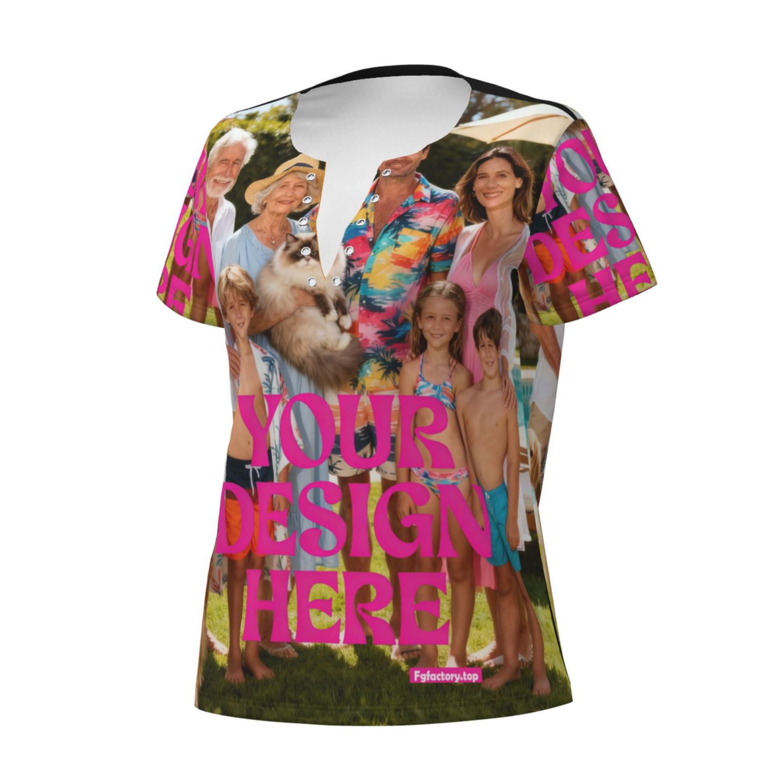 Custom Printed V-Neck T-Shirt