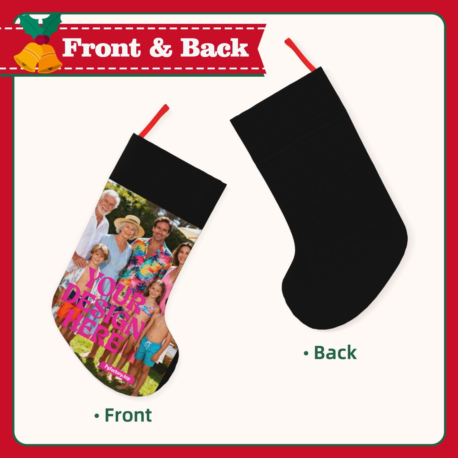Custom Photo Christmas Stocking