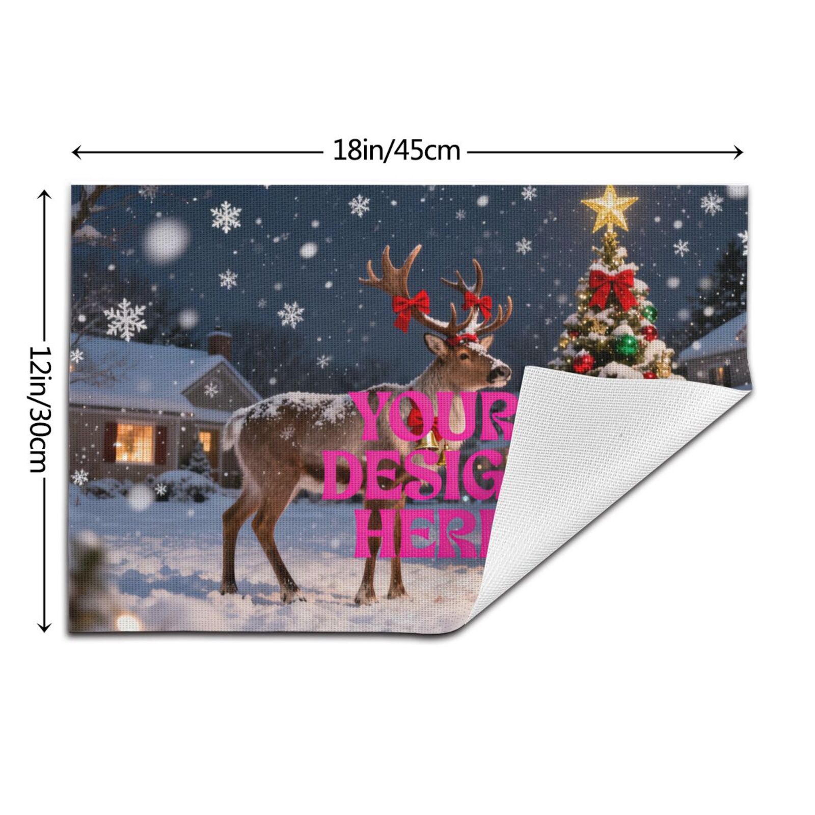 customized-themed breakefast paper placemat 4pcs