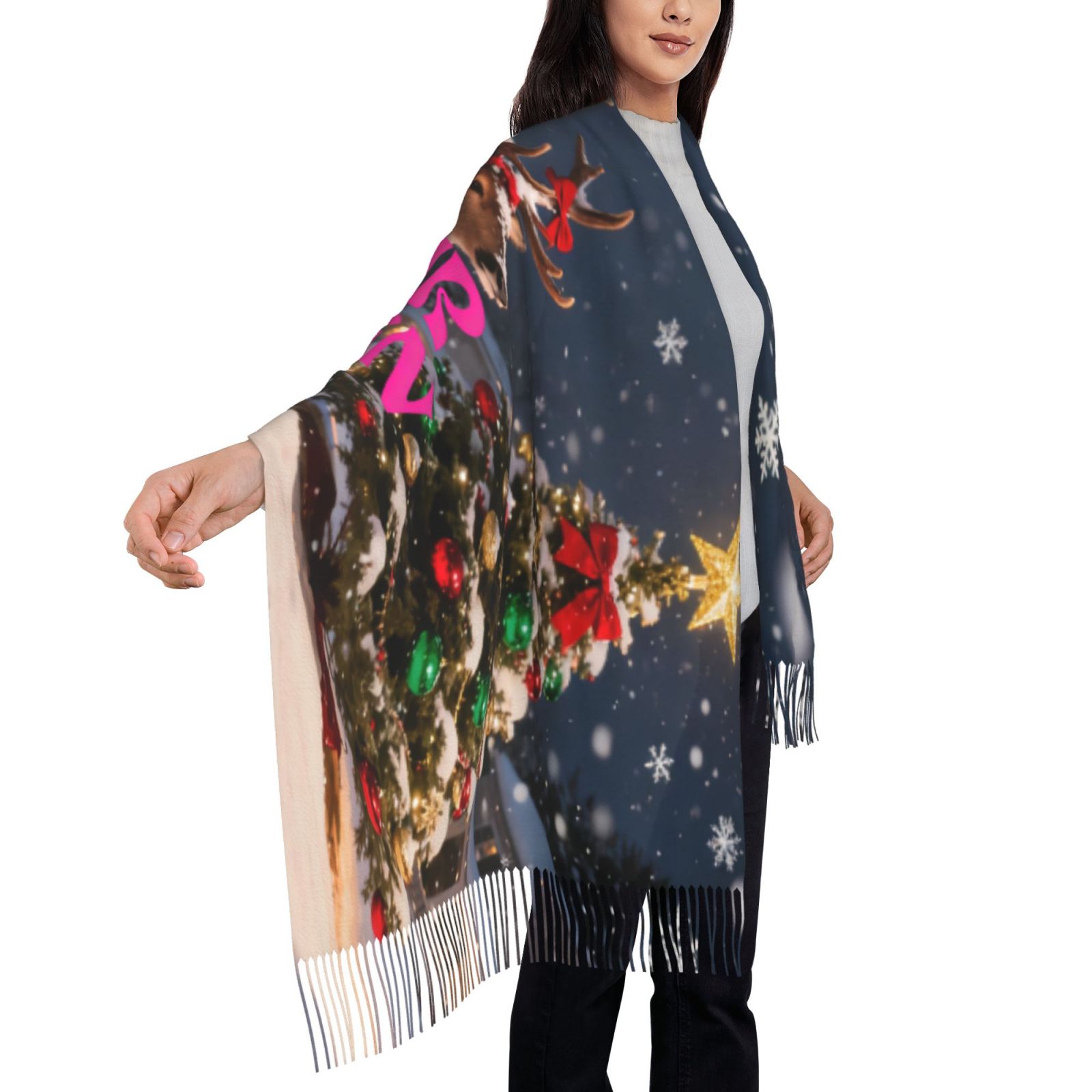 personalized customized print on demand Printed Shawl