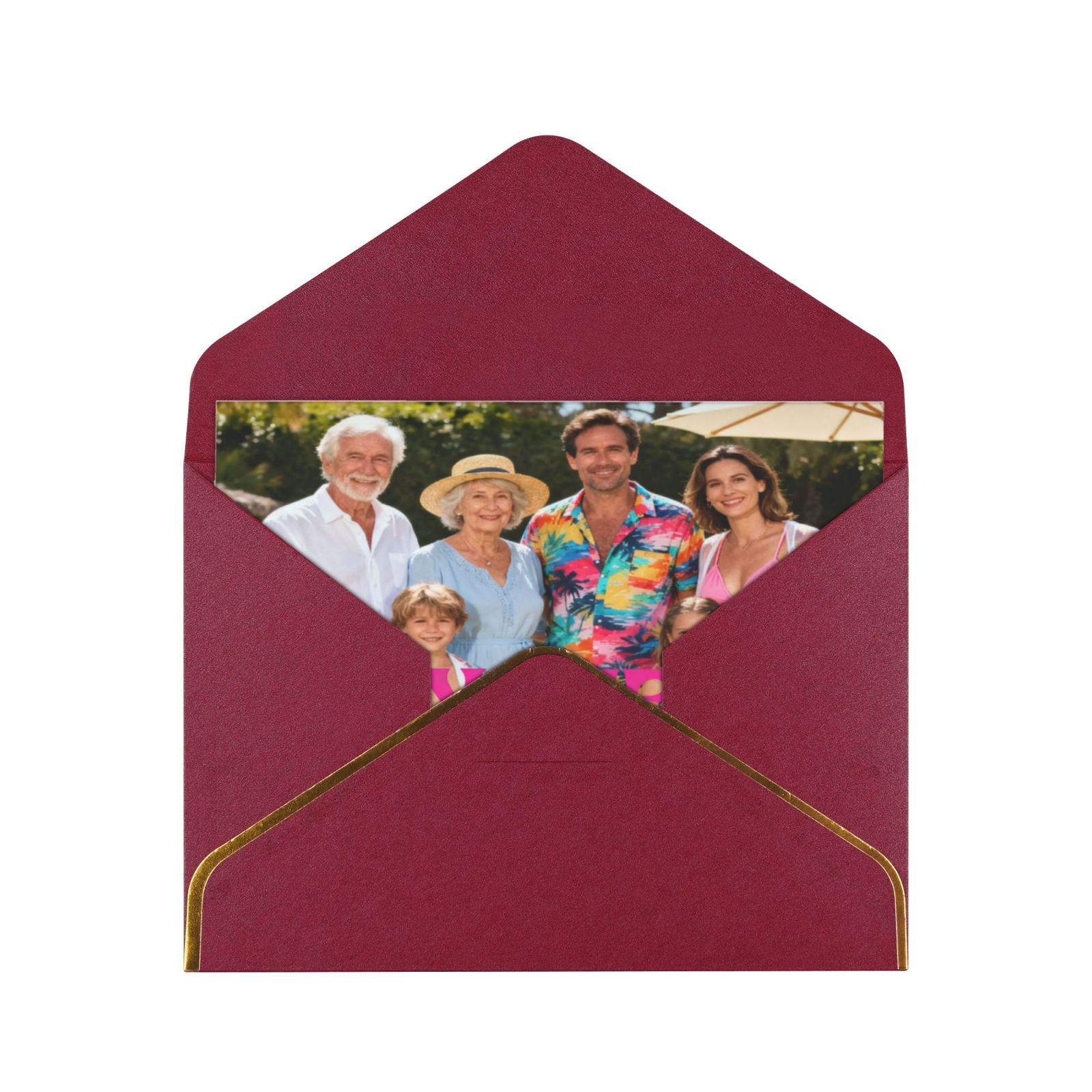 Custom Family Photo Greeting Card 2 SETS