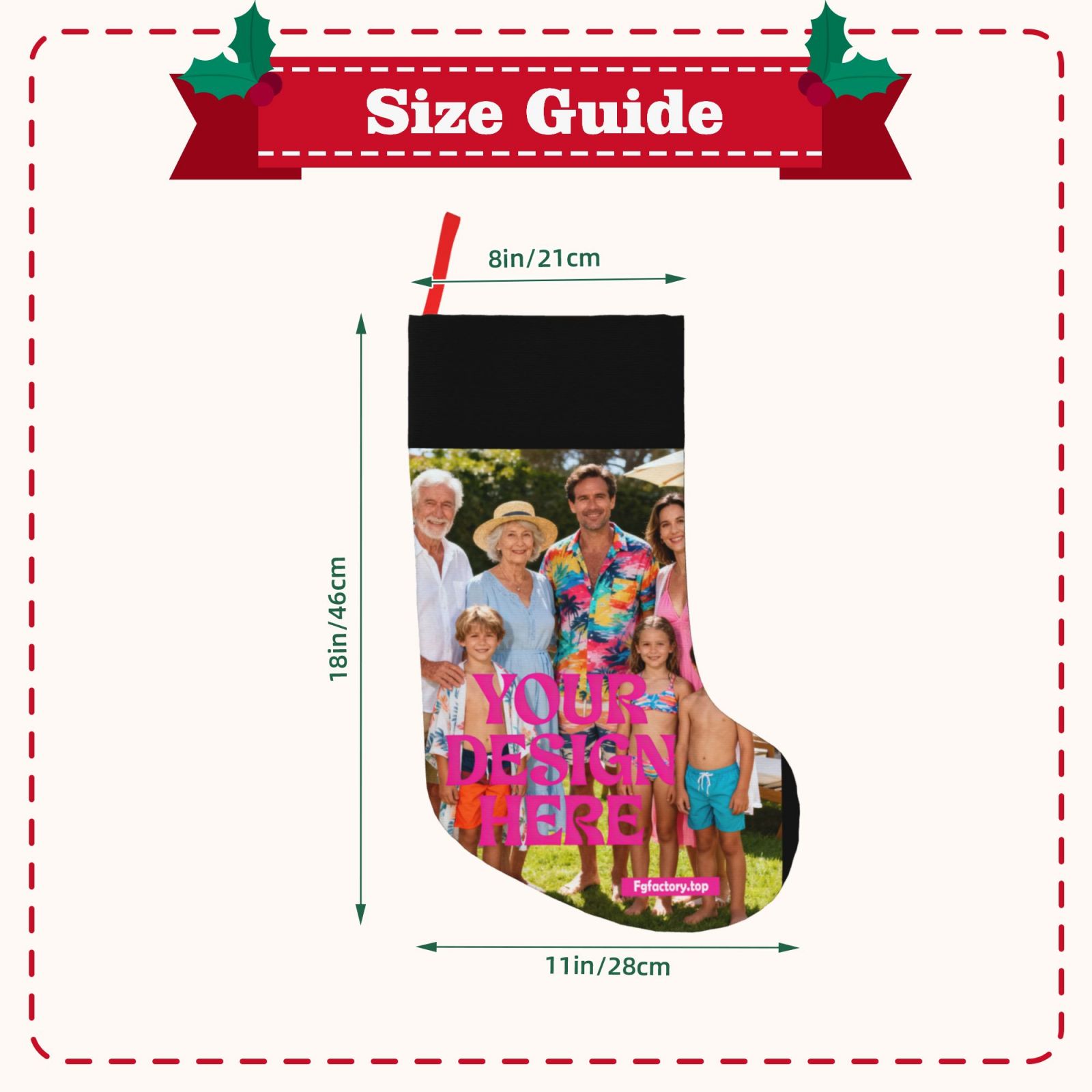 Custom Photo Christmas Stocking