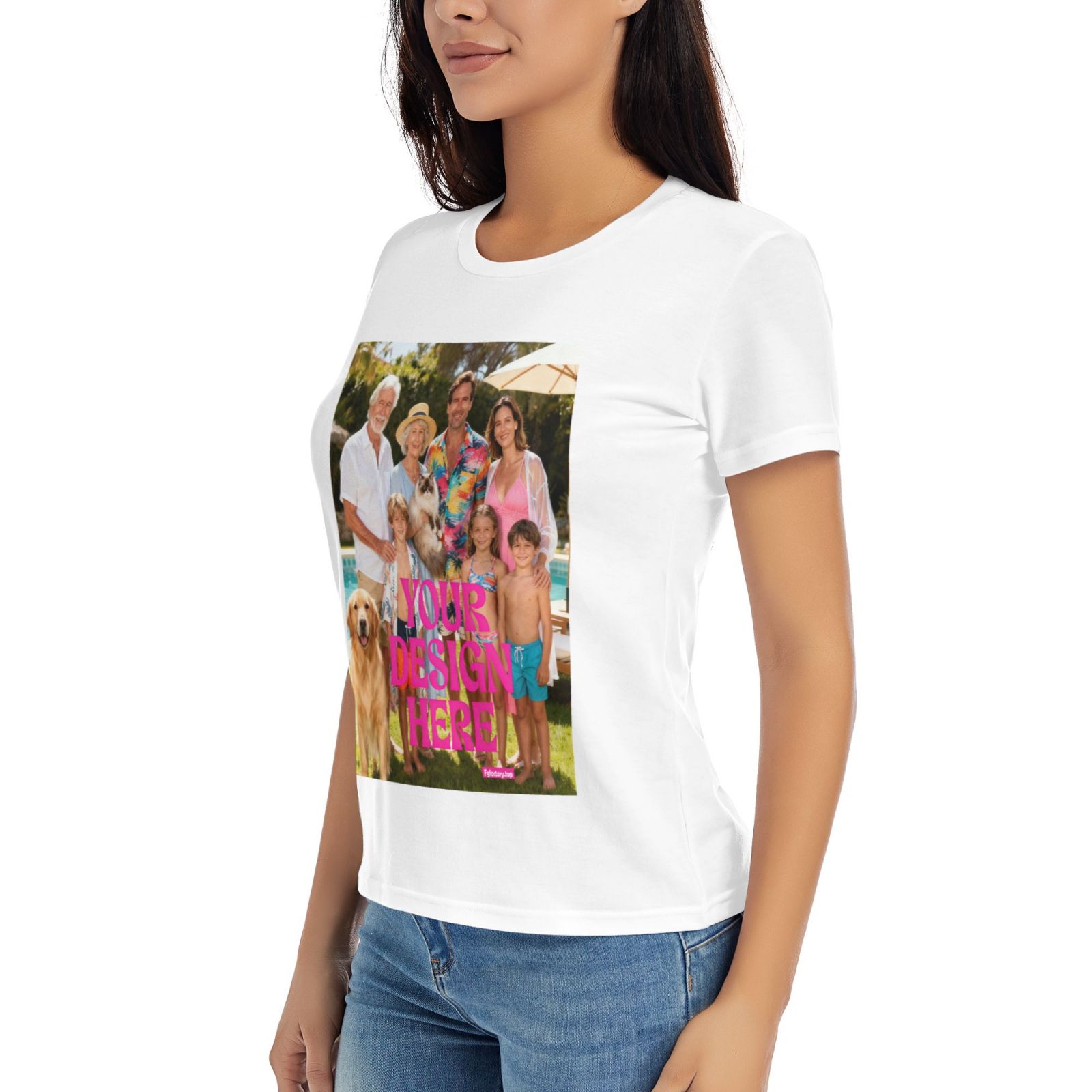 Custom Printed White T-Shirt