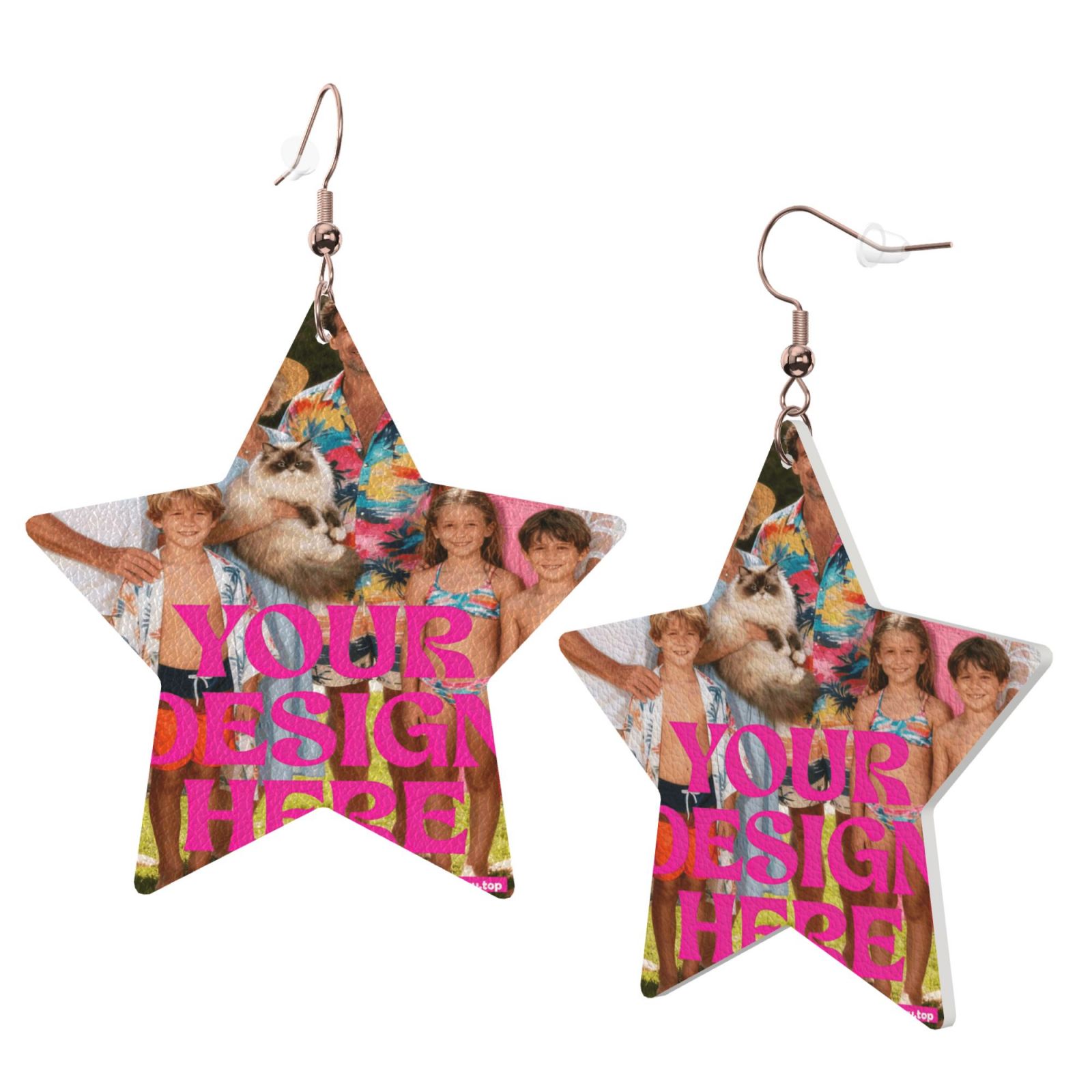 Custom Star-Shaped Earrings
