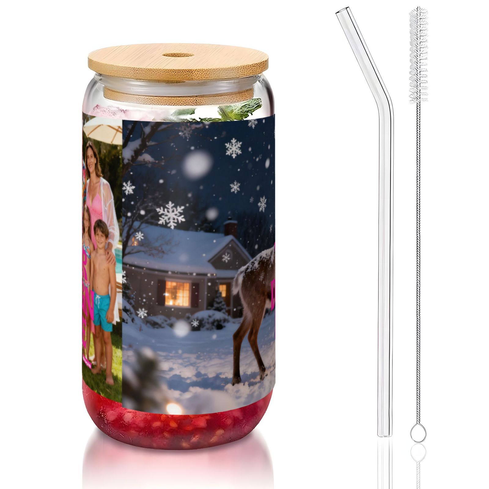 Personalized Photo Glass Jar