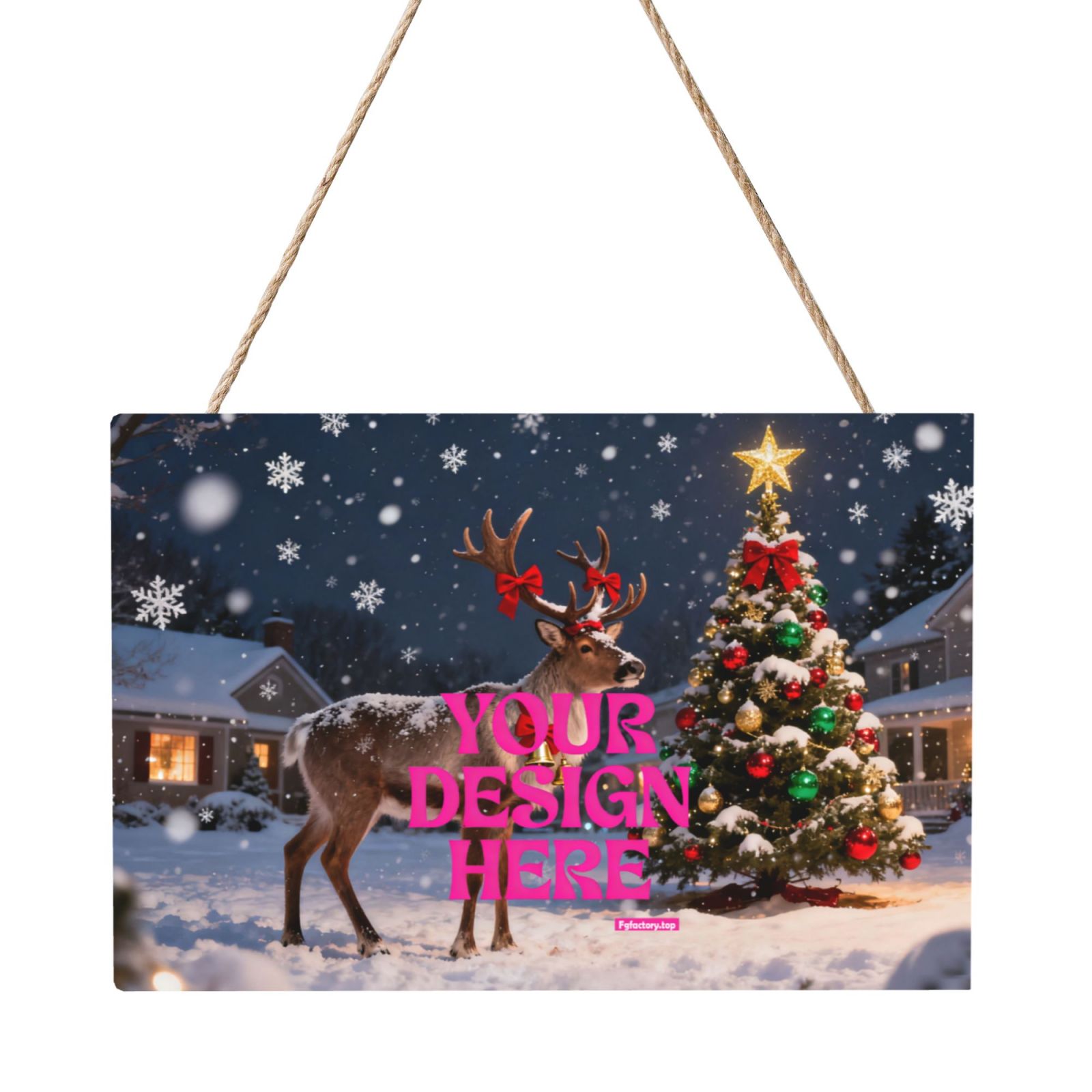 Custom Christmas Hanging Sign