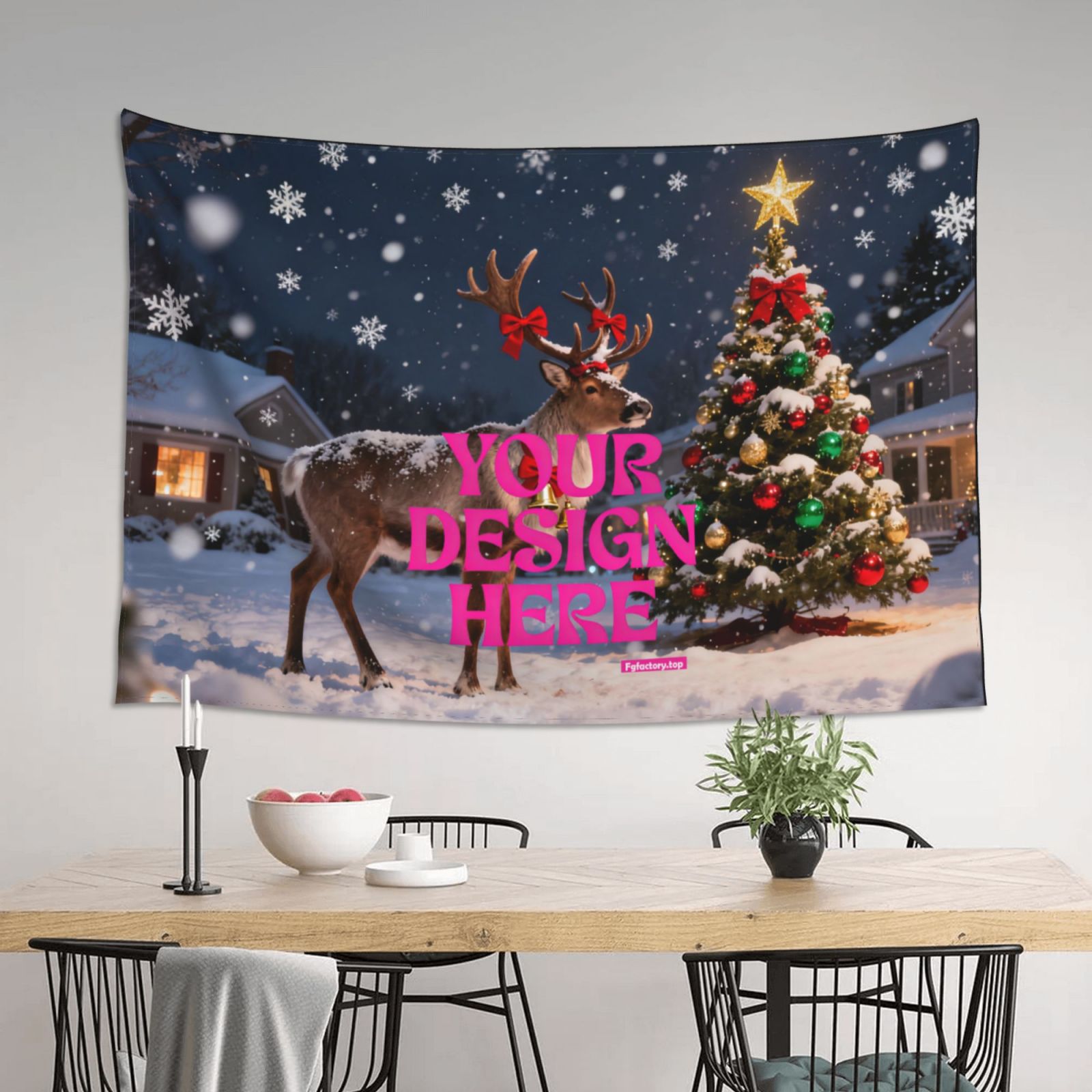 Custom Christmas Wall Tapestry