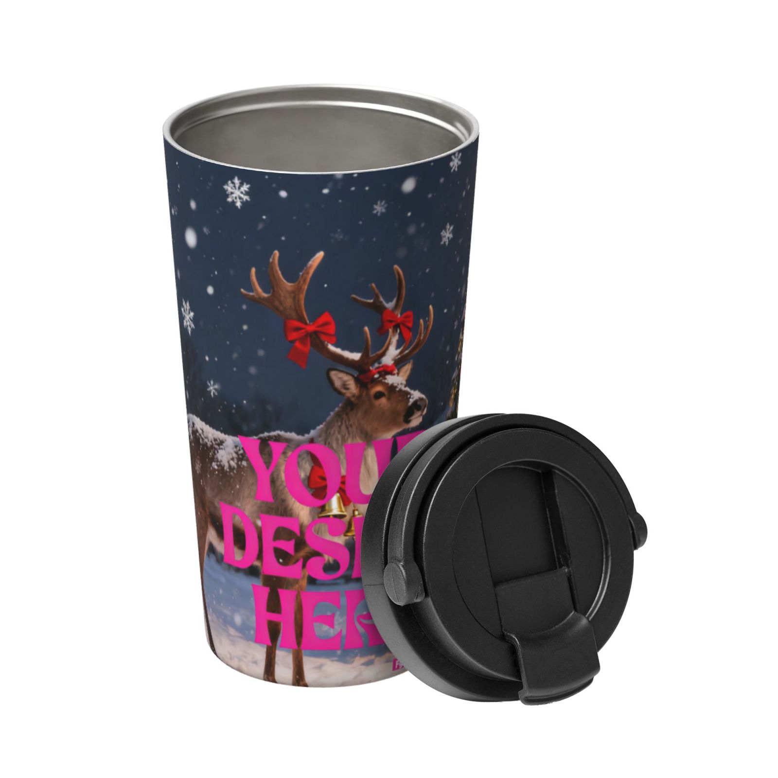 Winter Deer Travel Mug
