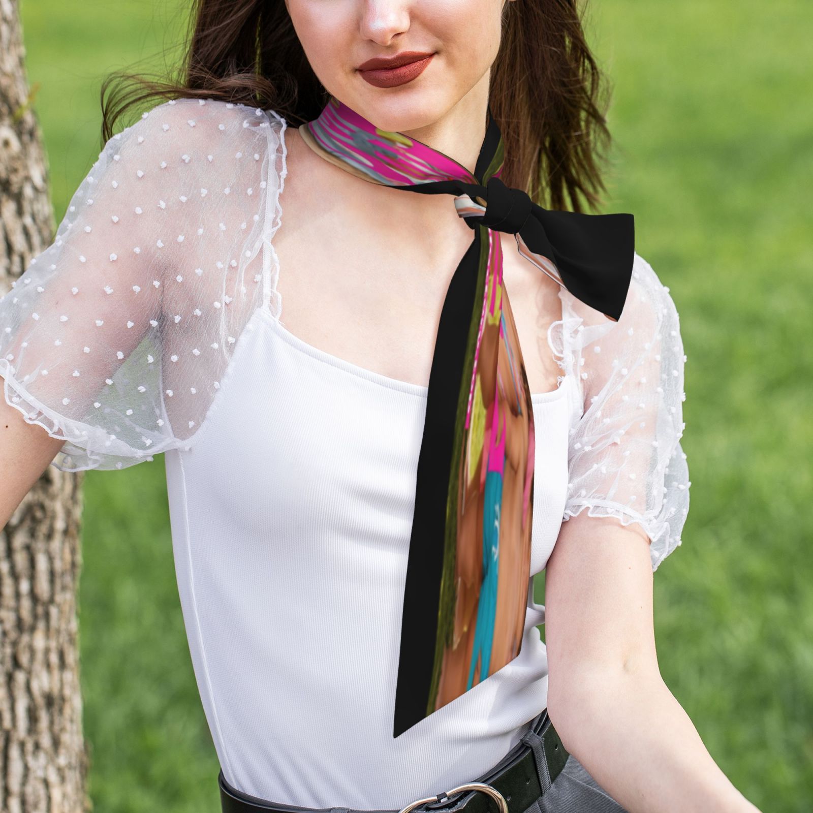 Multicolor Silk Scarf
