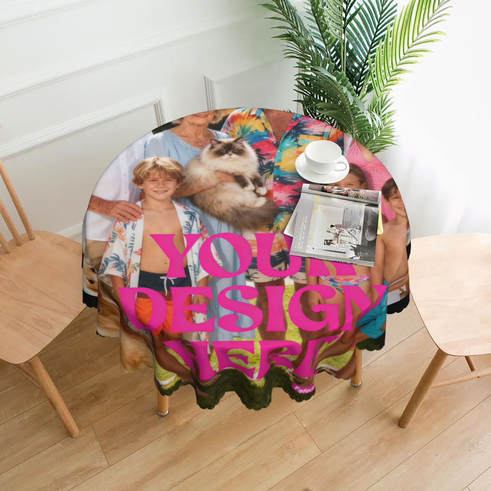 Custom Printed Round Tablecloth