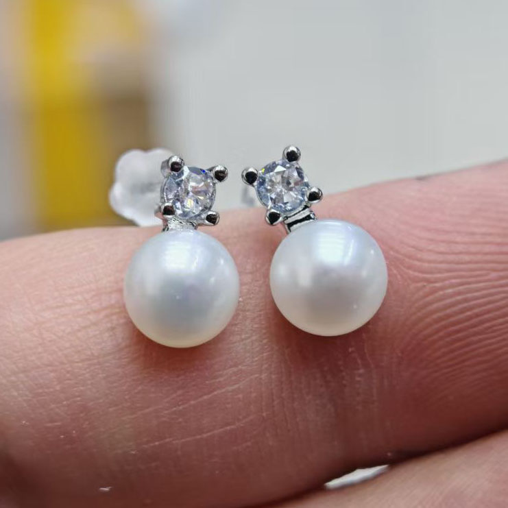 White Pearl Flower Earrings  choose any 2 pairs 39usd shipped