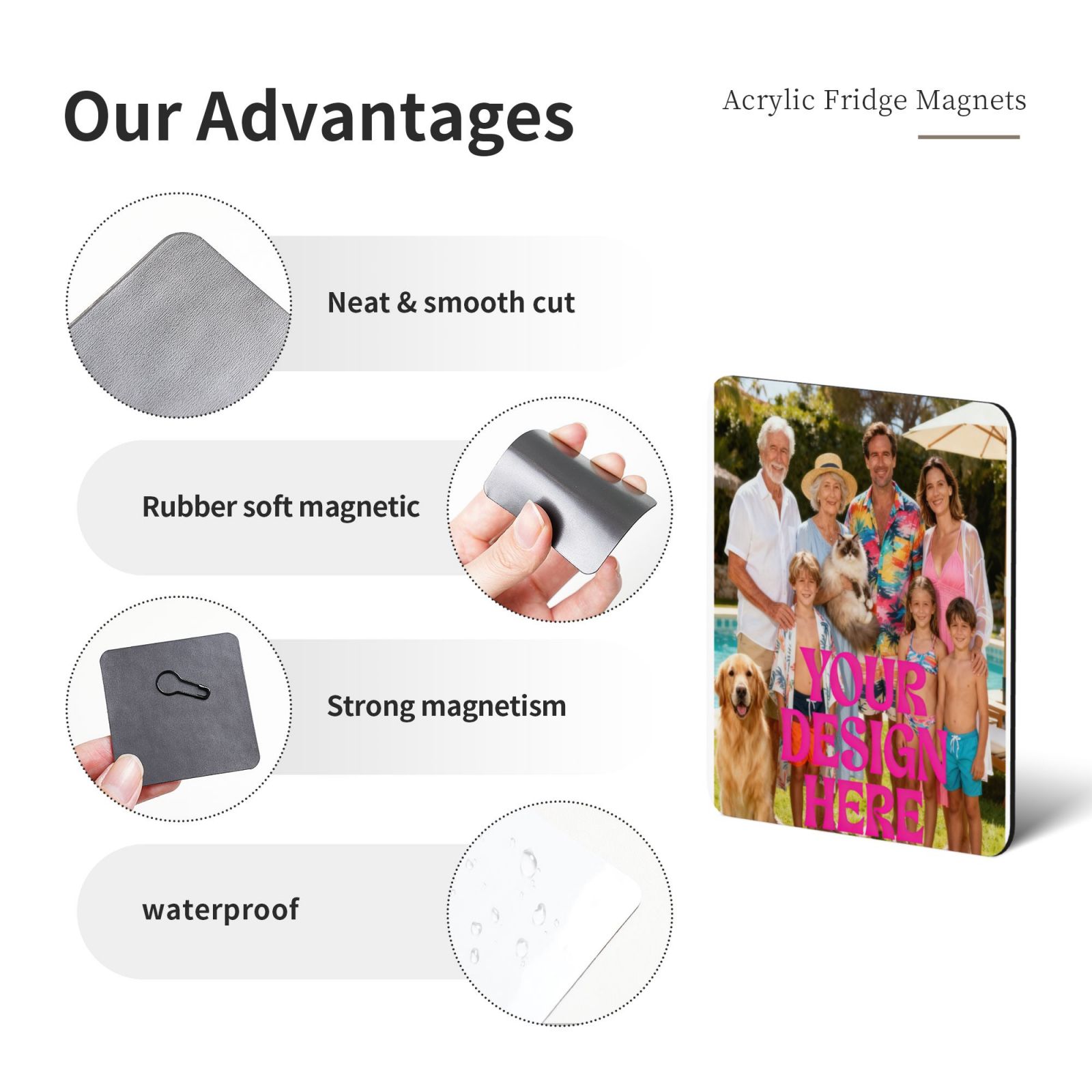 Custom Photo Fridge Magnet 2pcs