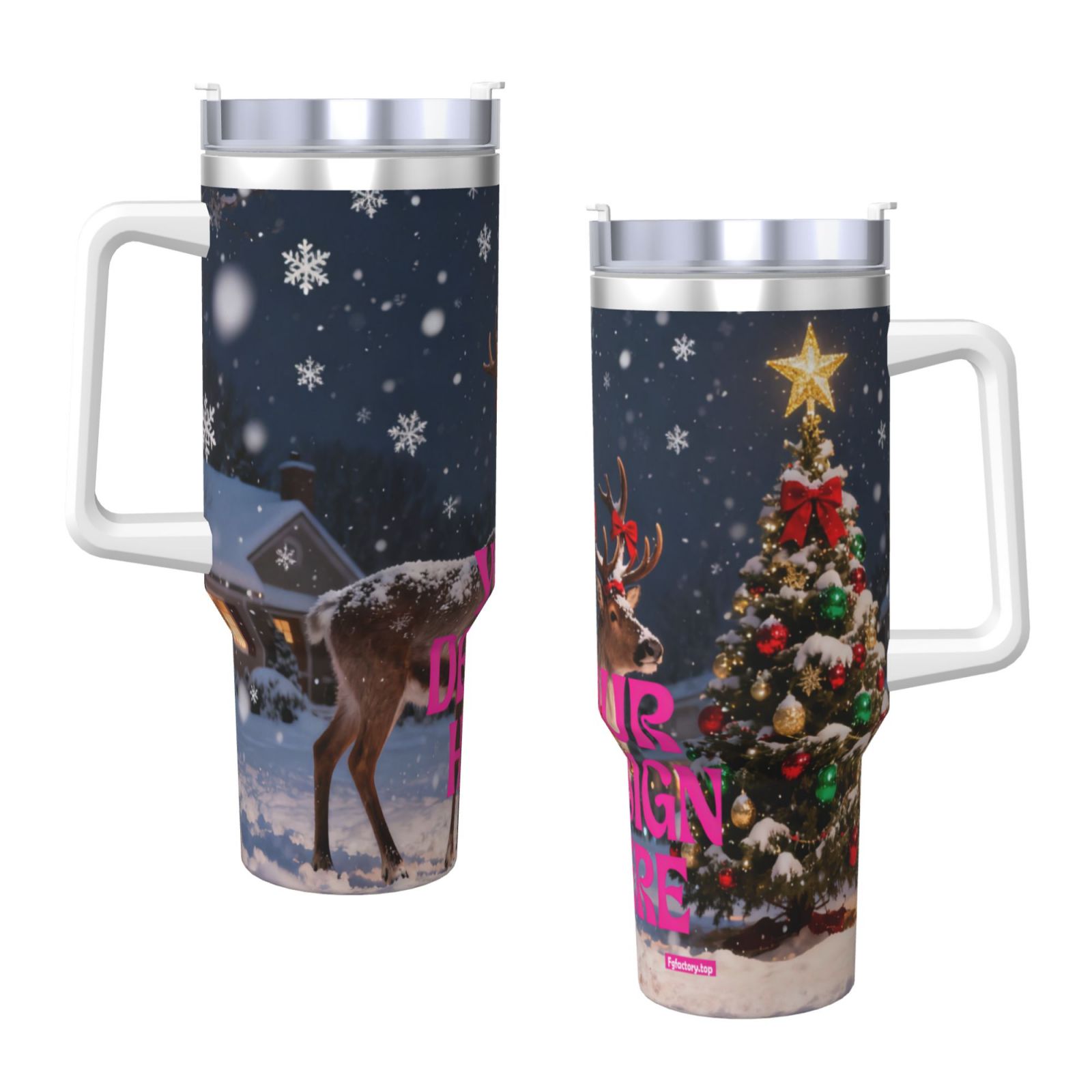 Christmas Holiday Stainless Steel Travel Mug