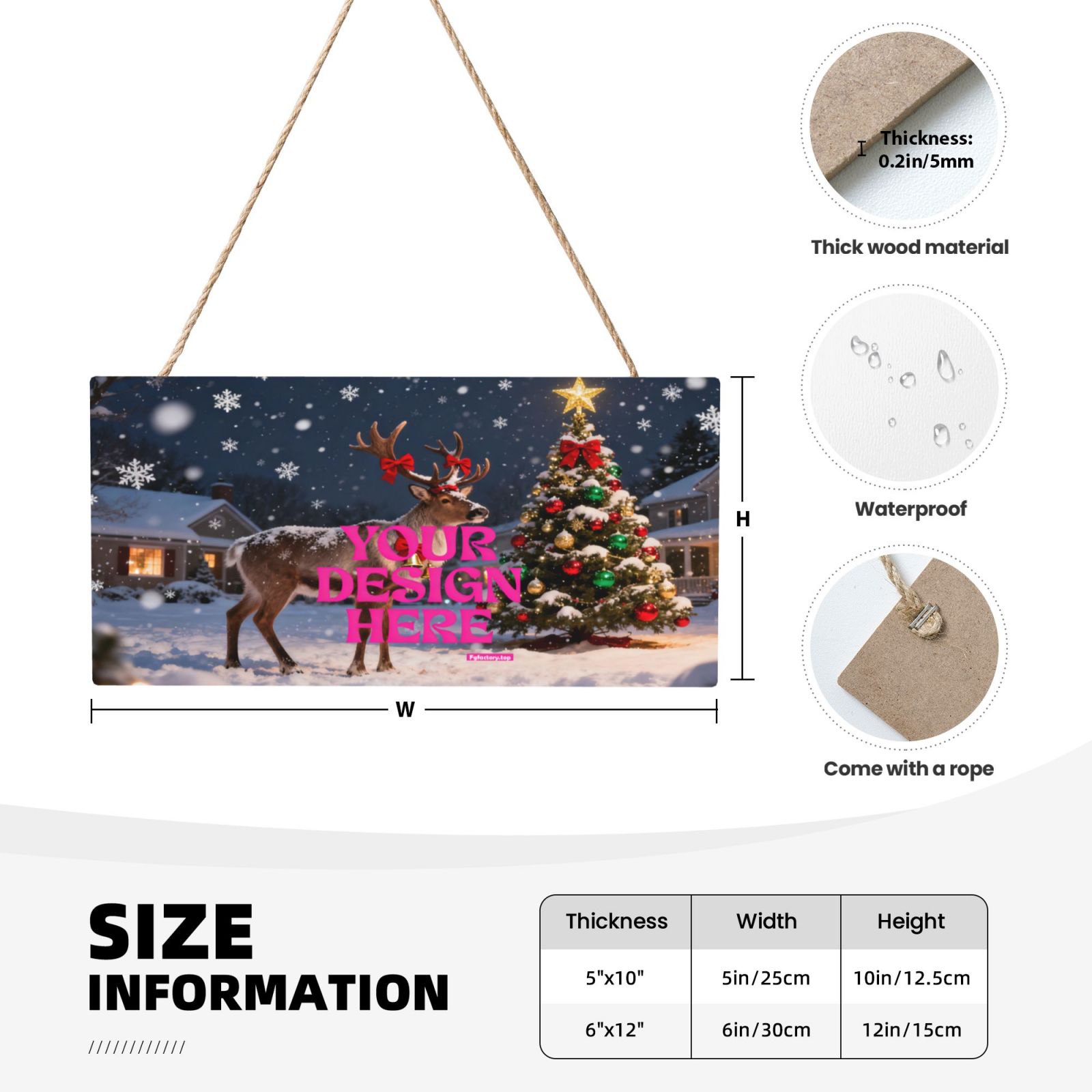 Christmas Door Hanging Sign