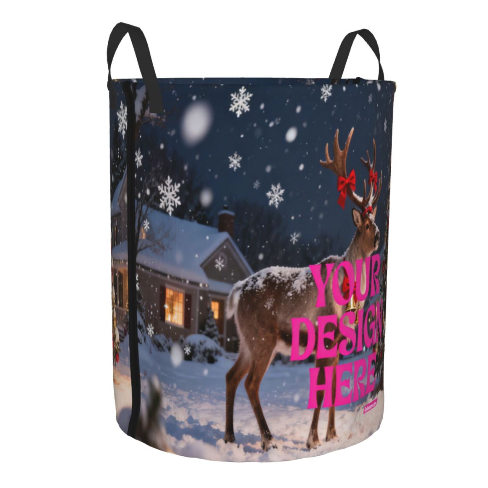 Custom Christmas Laundry Basket