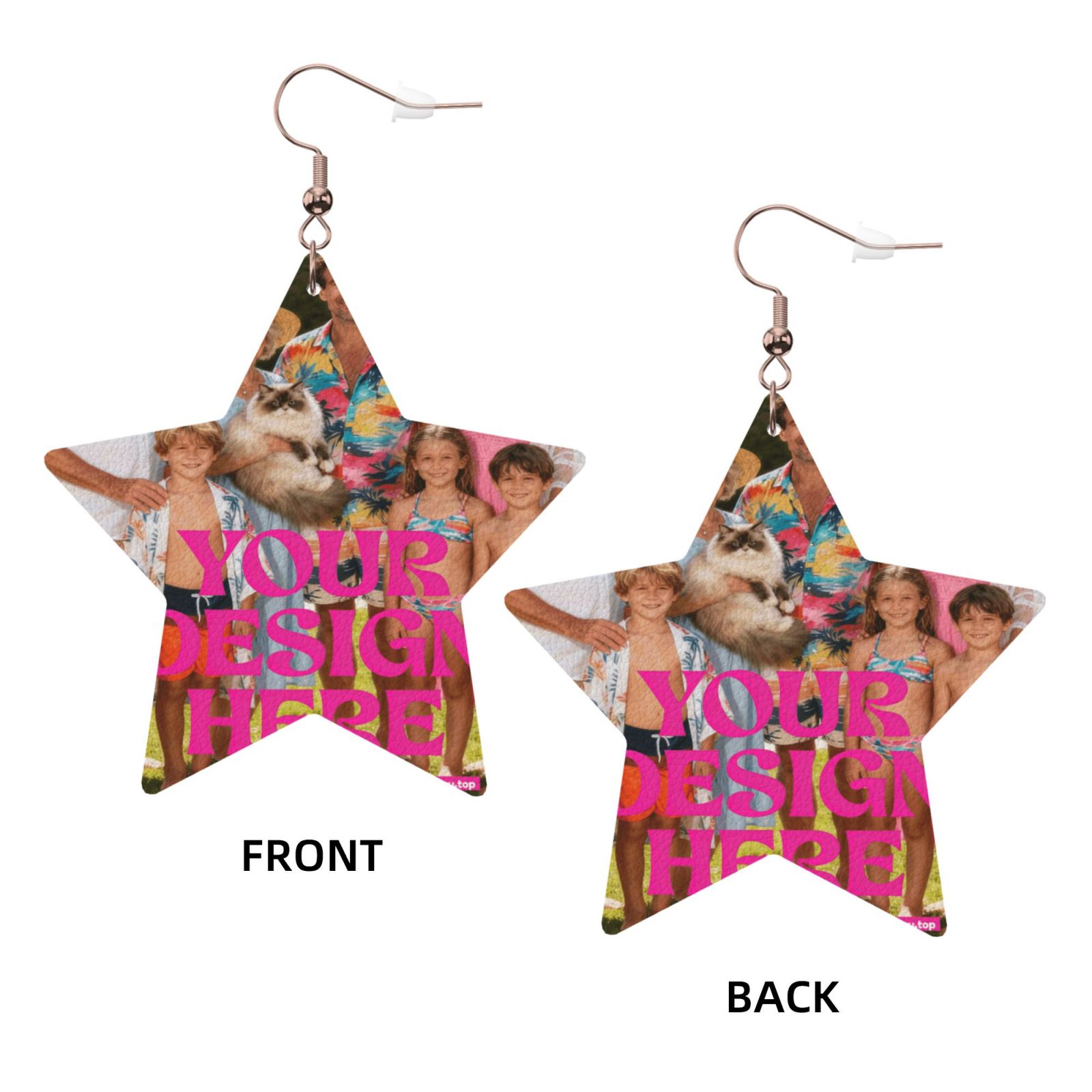 Custom Star-Shaped Earrings