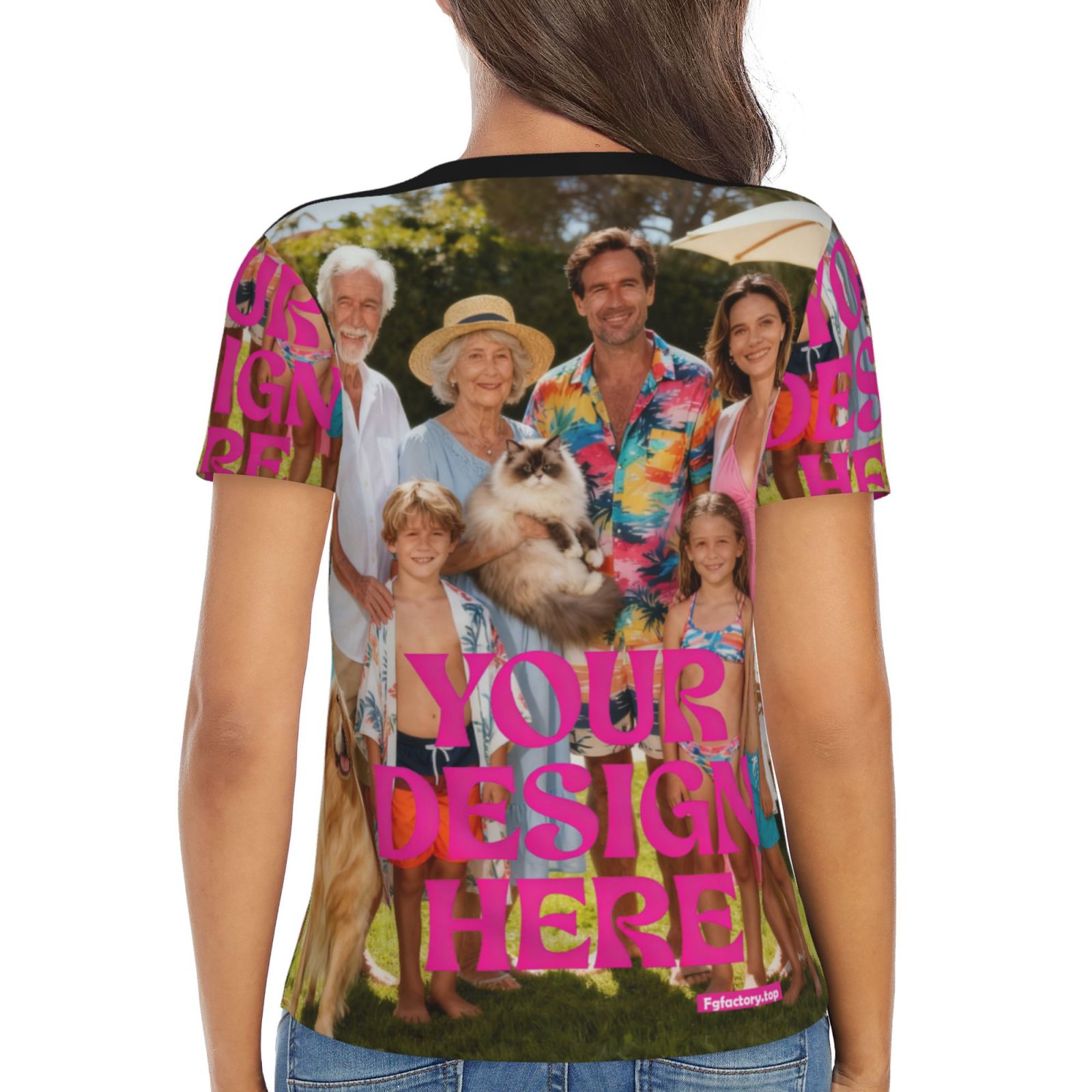 Custom Printed V-Neck T-Shirt