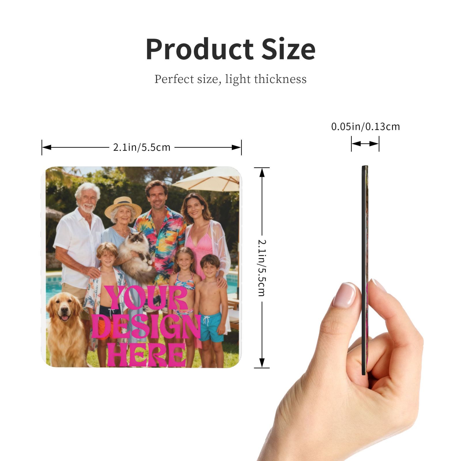 Custom Photo Fridge Magnet 2pcs