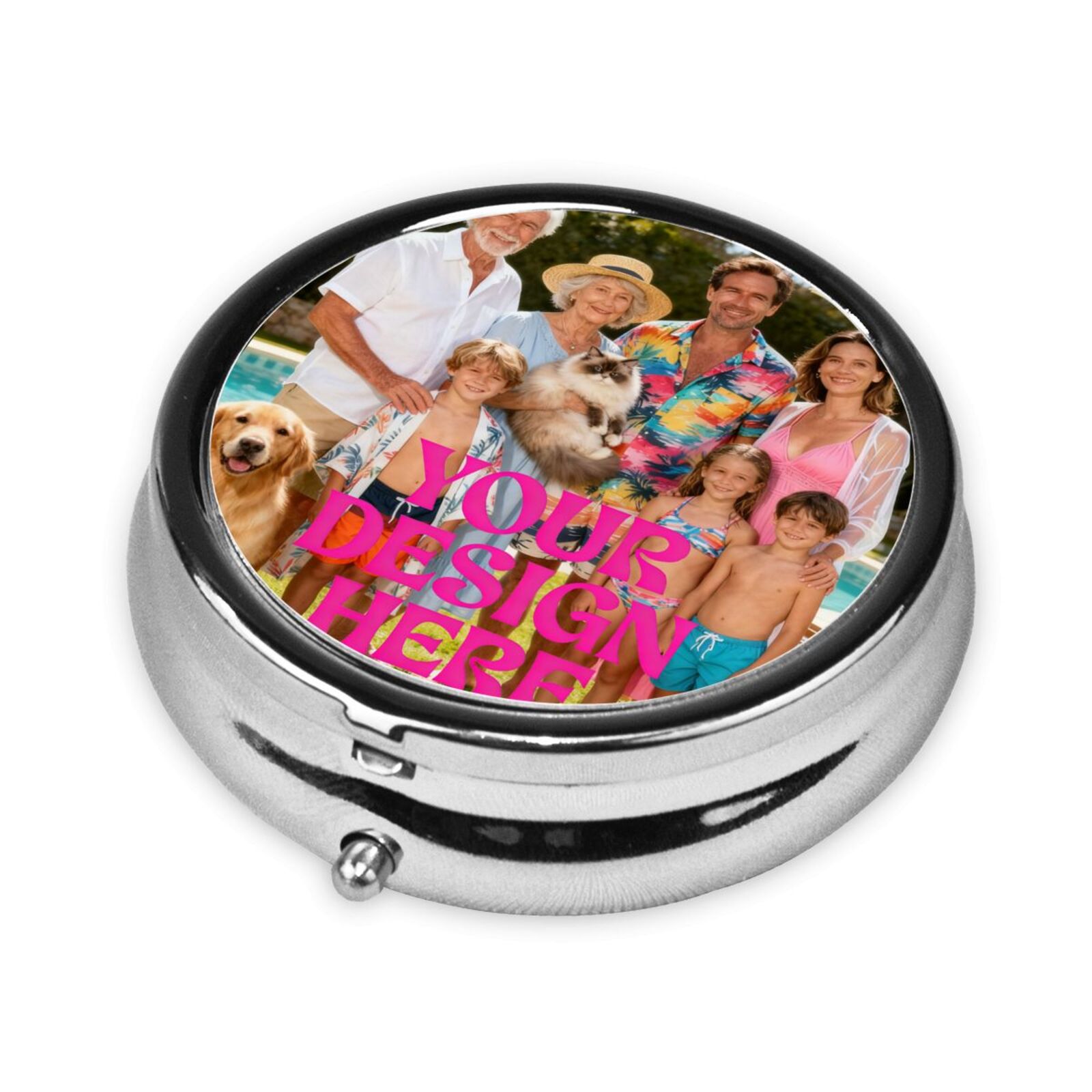 Personalized customized circle medicine box 