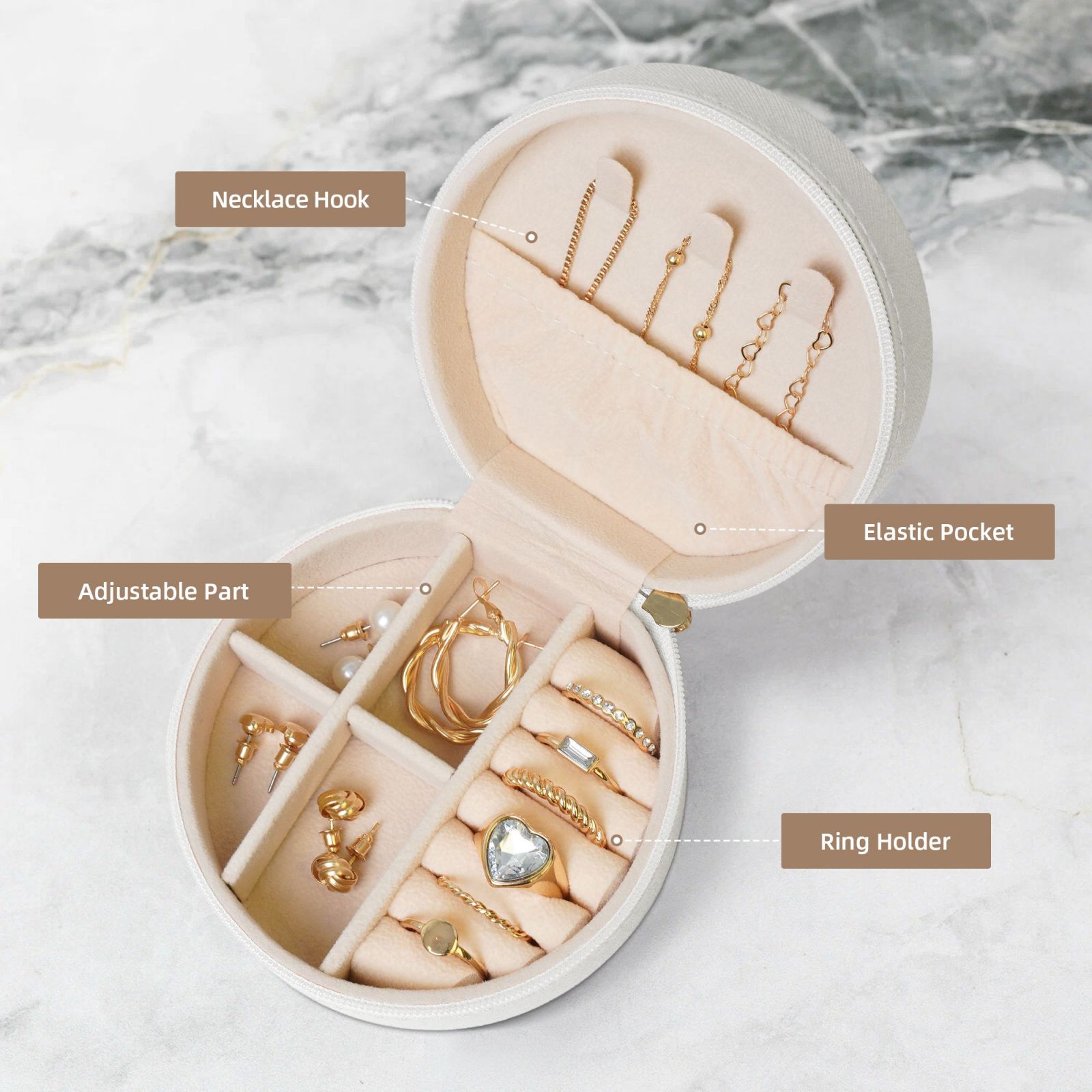 Personalized Travel Jewelry Case