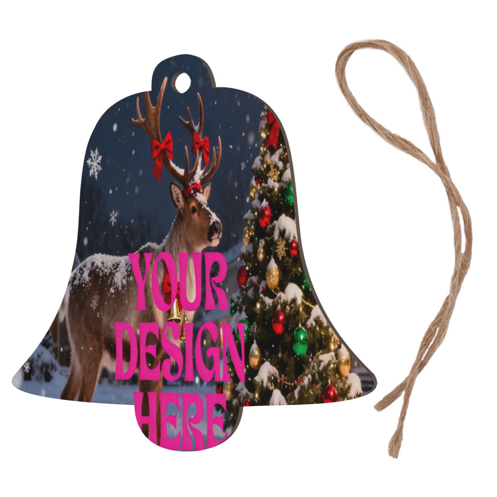 Custom Christmas Bell Ornament