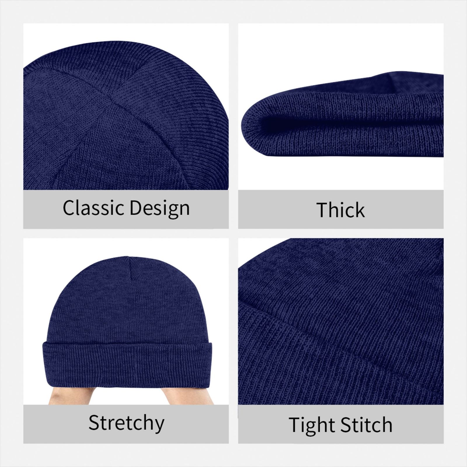 Blue Knit Winter Beanie