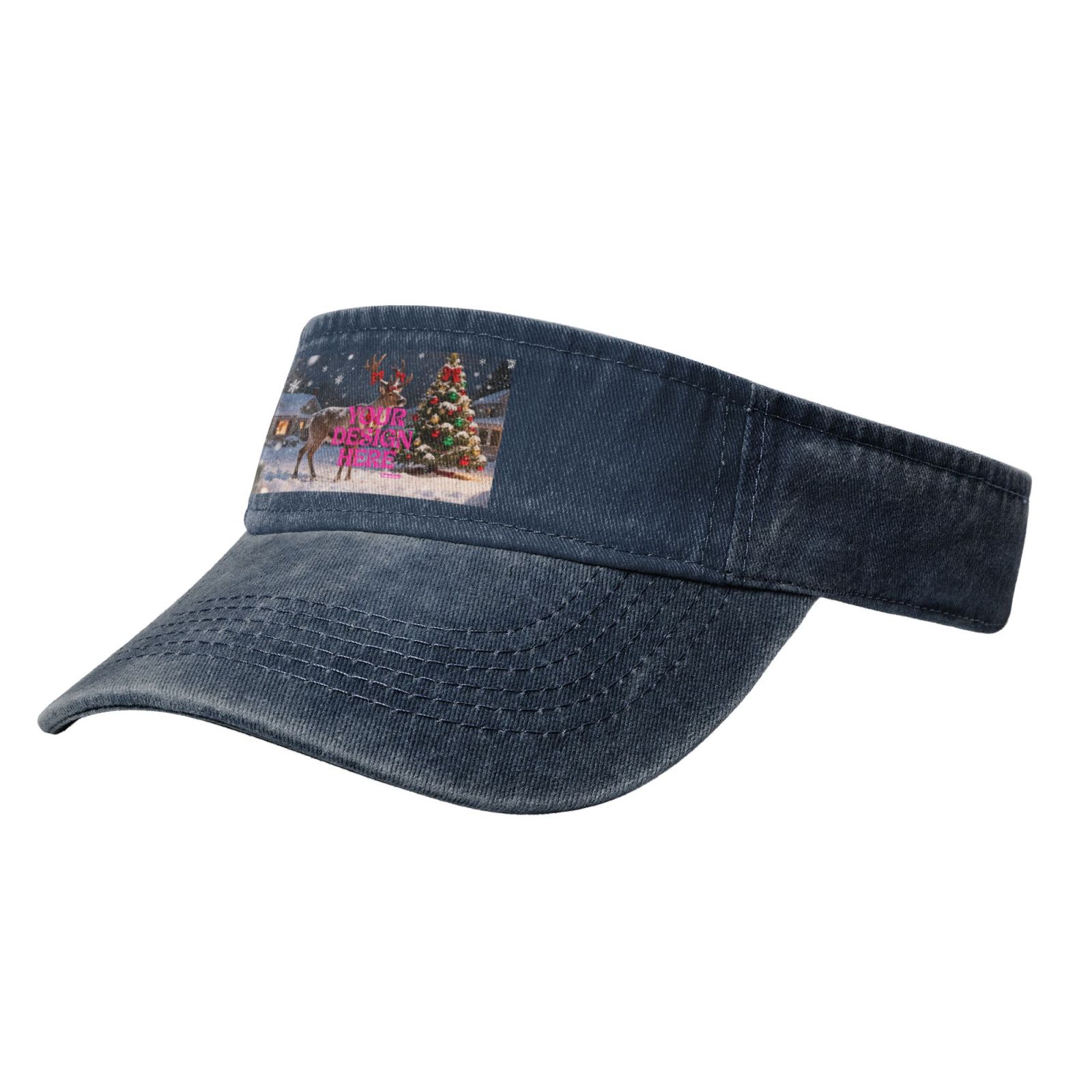 customized personalized print on demandd golf hat Gray Visor