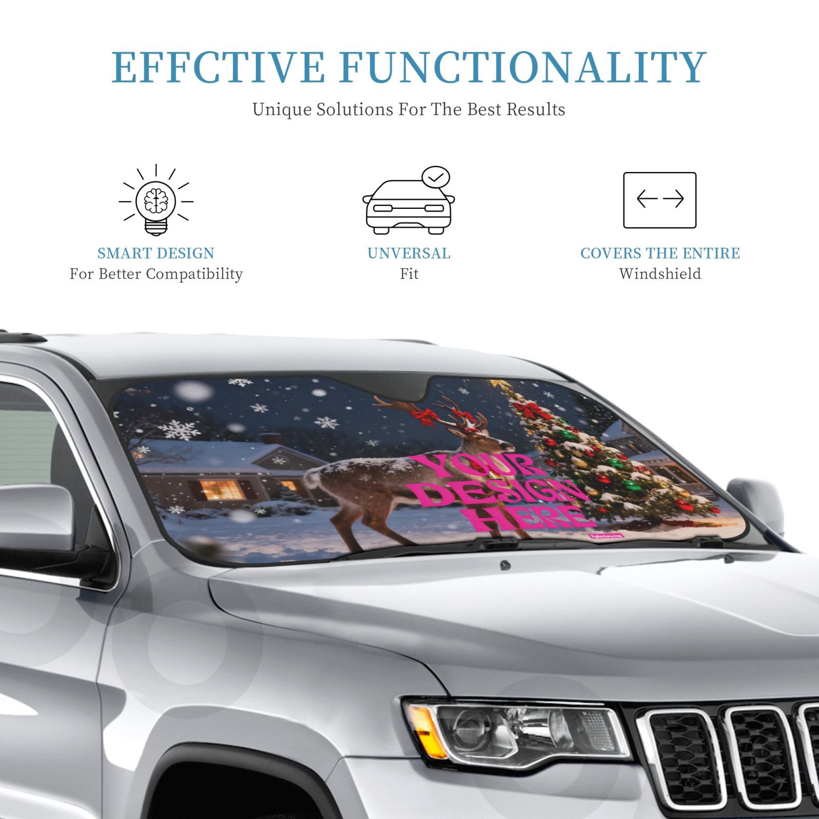 customized print on demand personalized Car Windshield Sunshade 