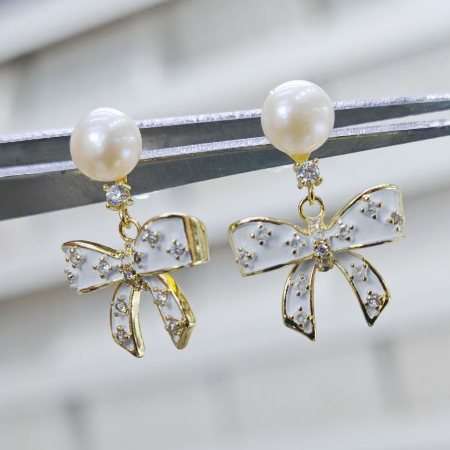 Elegant Pearl and Emerald Stud Earrings choose any 2 39usd shipped