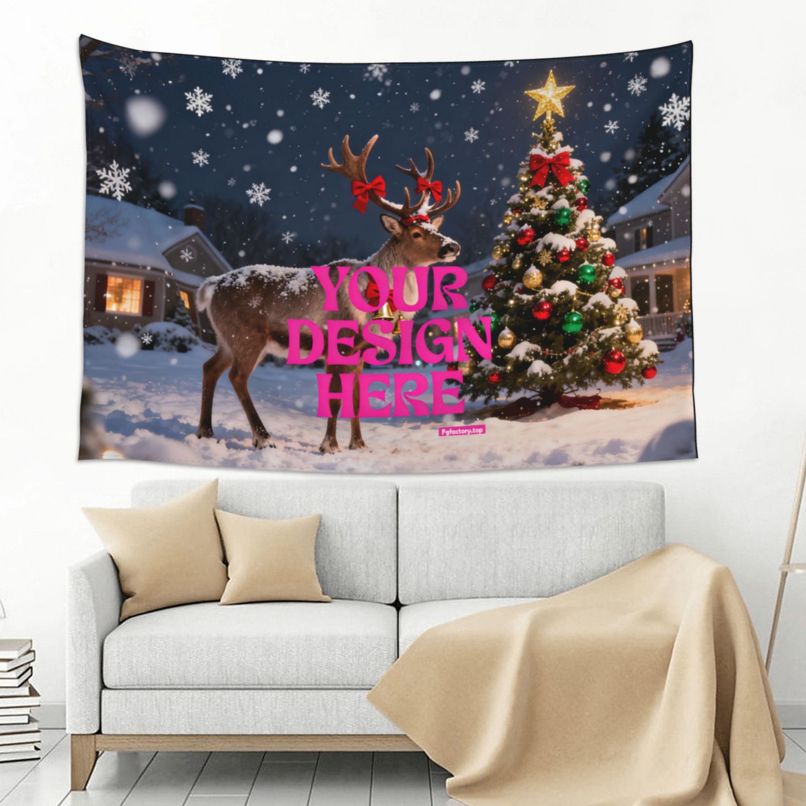 Custom Christmas Wall Tapestry
