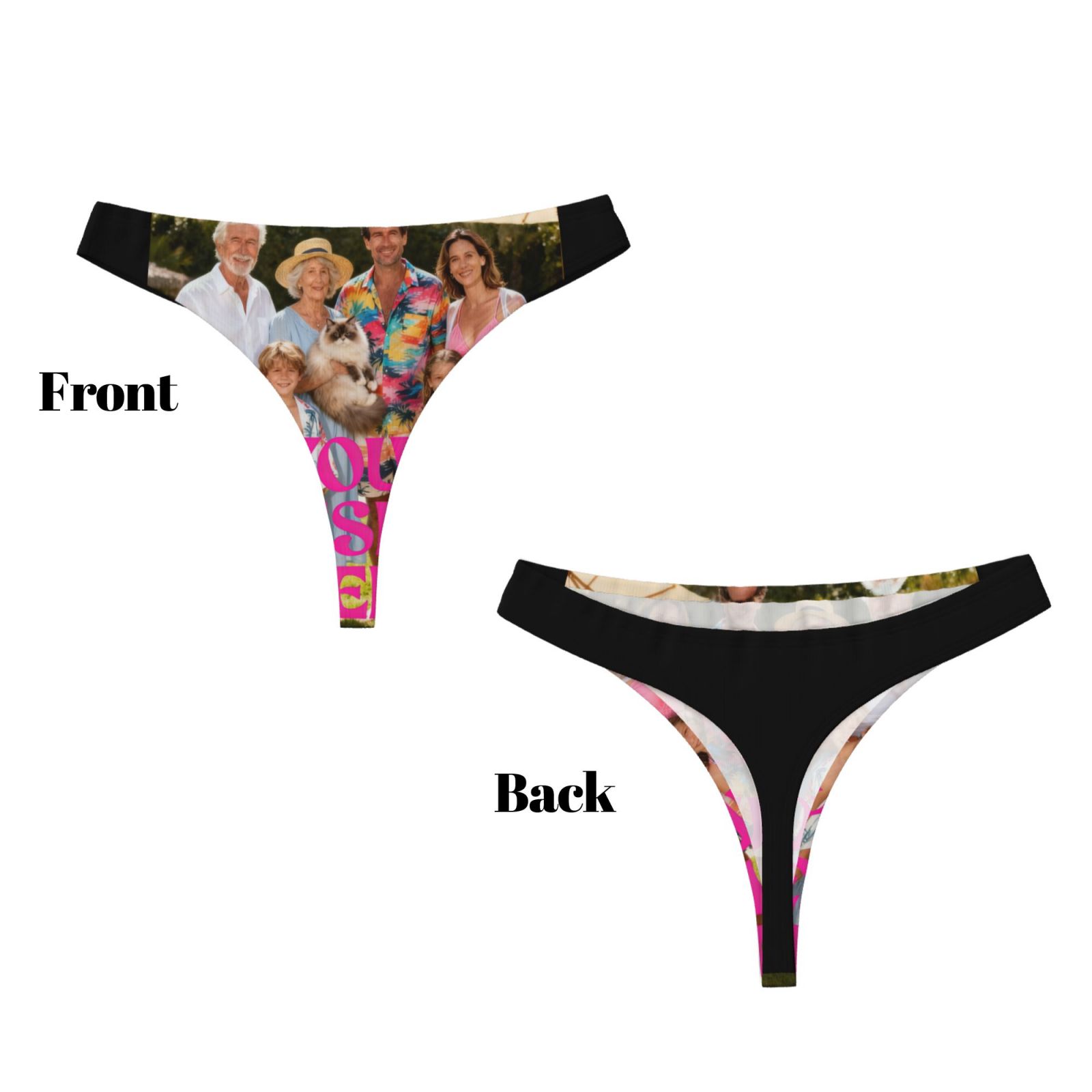 Custom Photo High-Waisted Bikini Bottom
