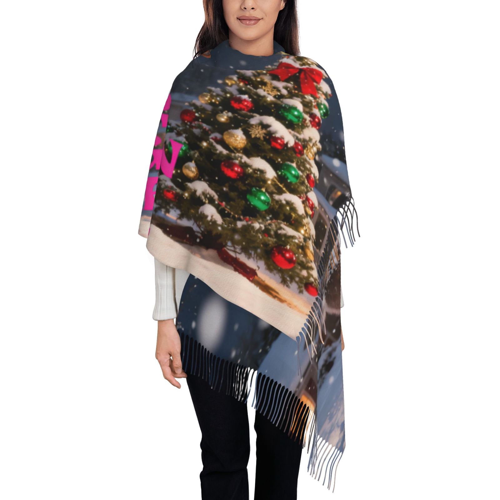 personalized customized print on demand Printed Shawl
