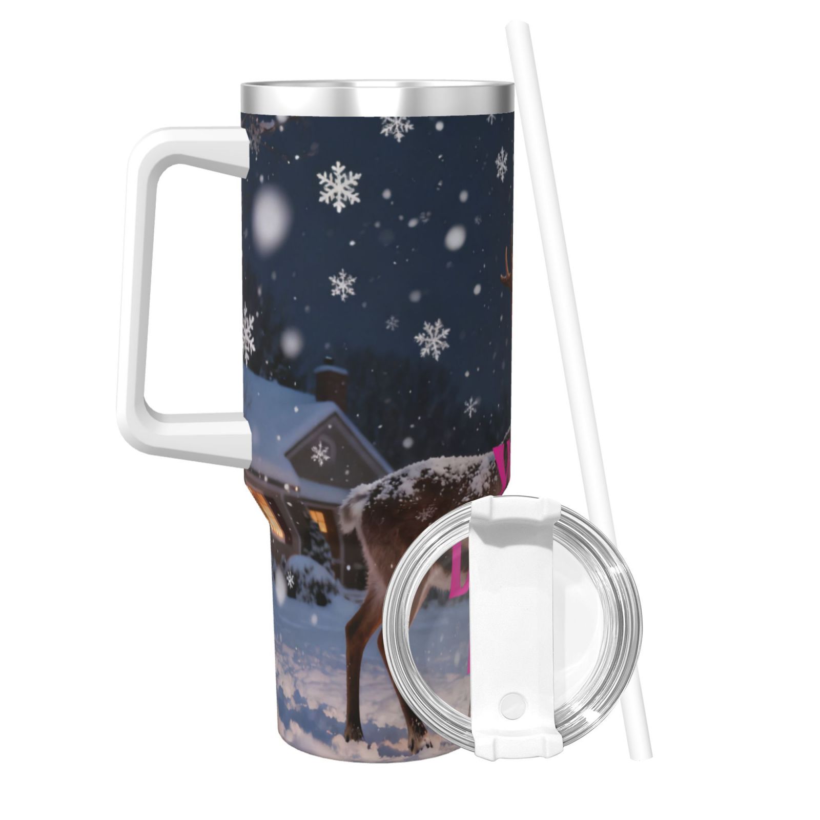 Christmas Holiday Stainless Steel Travel Mug