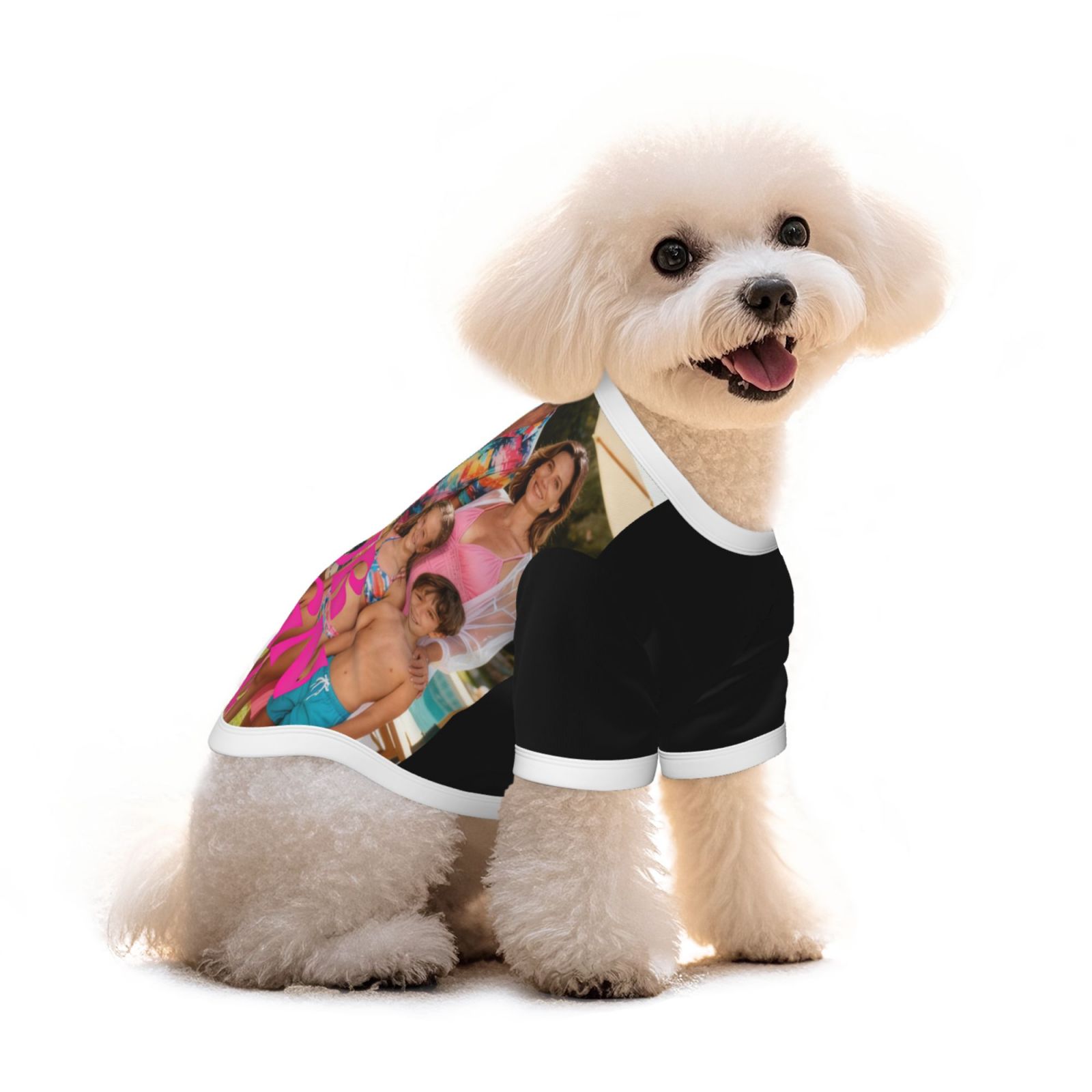 Custom Photo Pet T-Shirt Black