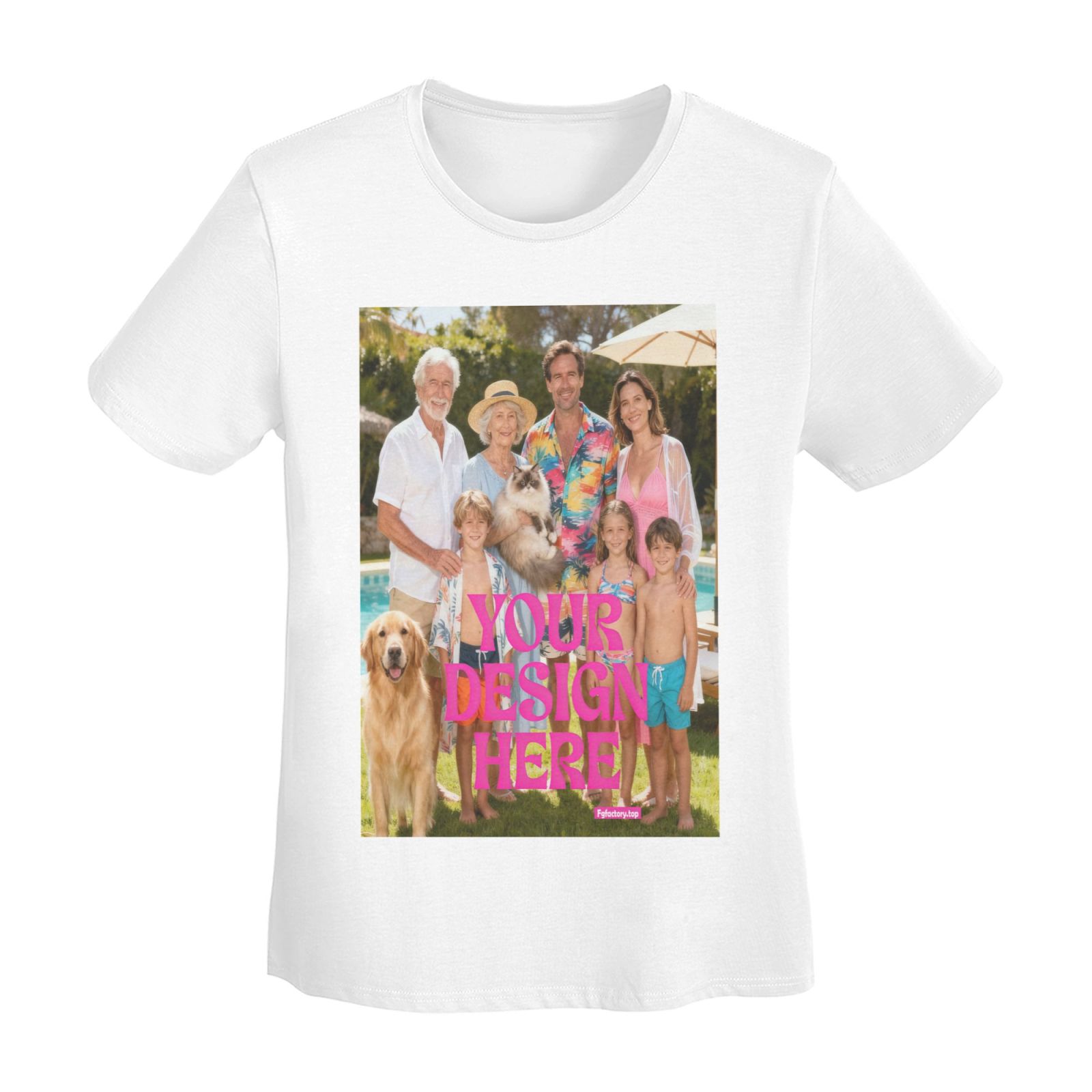 Custom Printed White T-Shirt