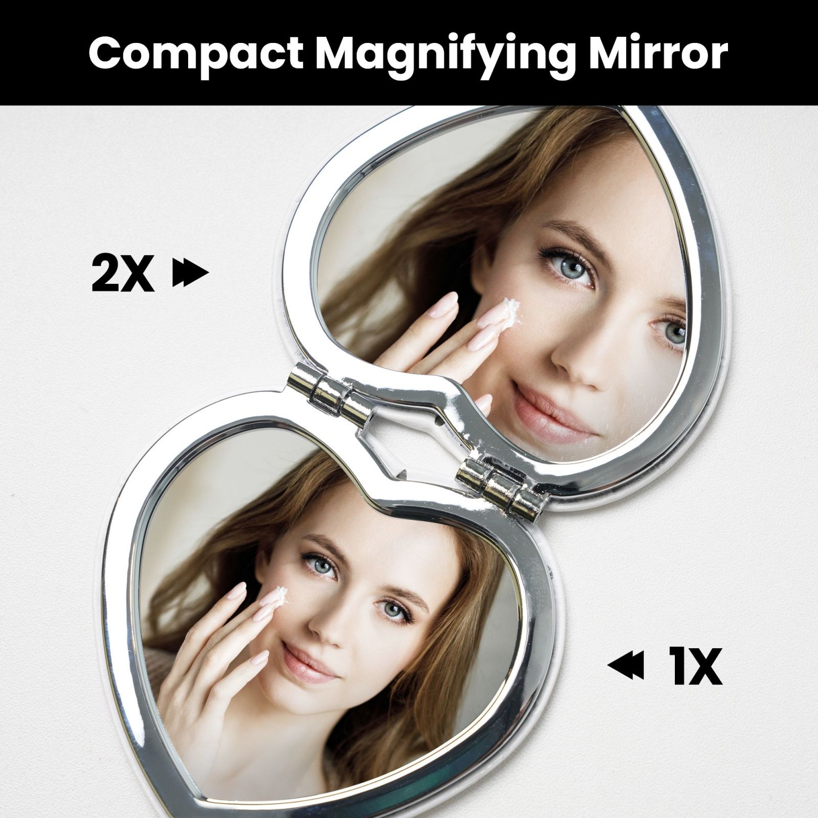 Heart-Shaped Compact Mirror