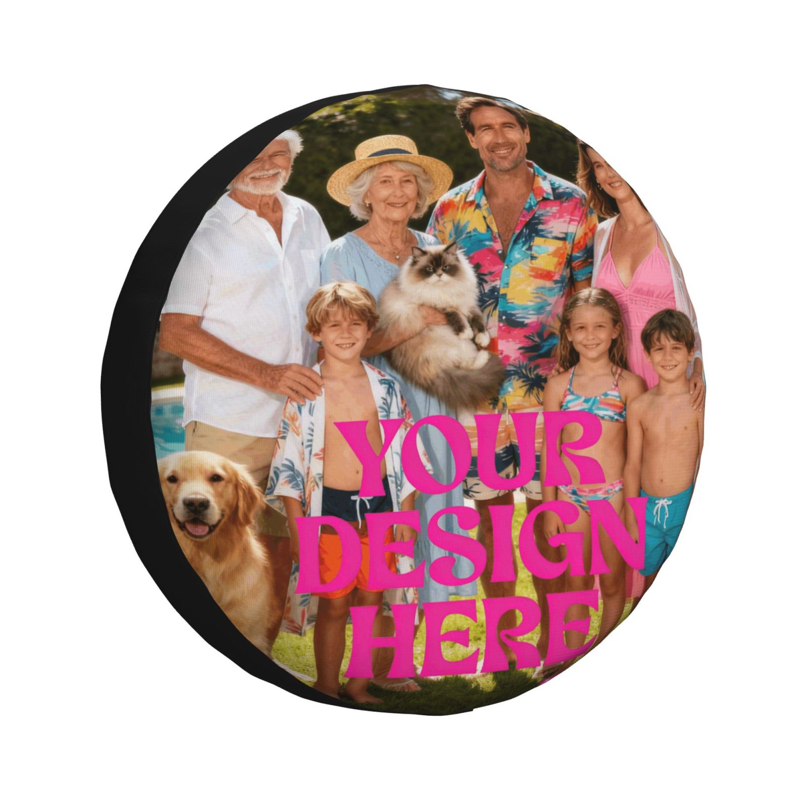 Customized print on demand car tire cover