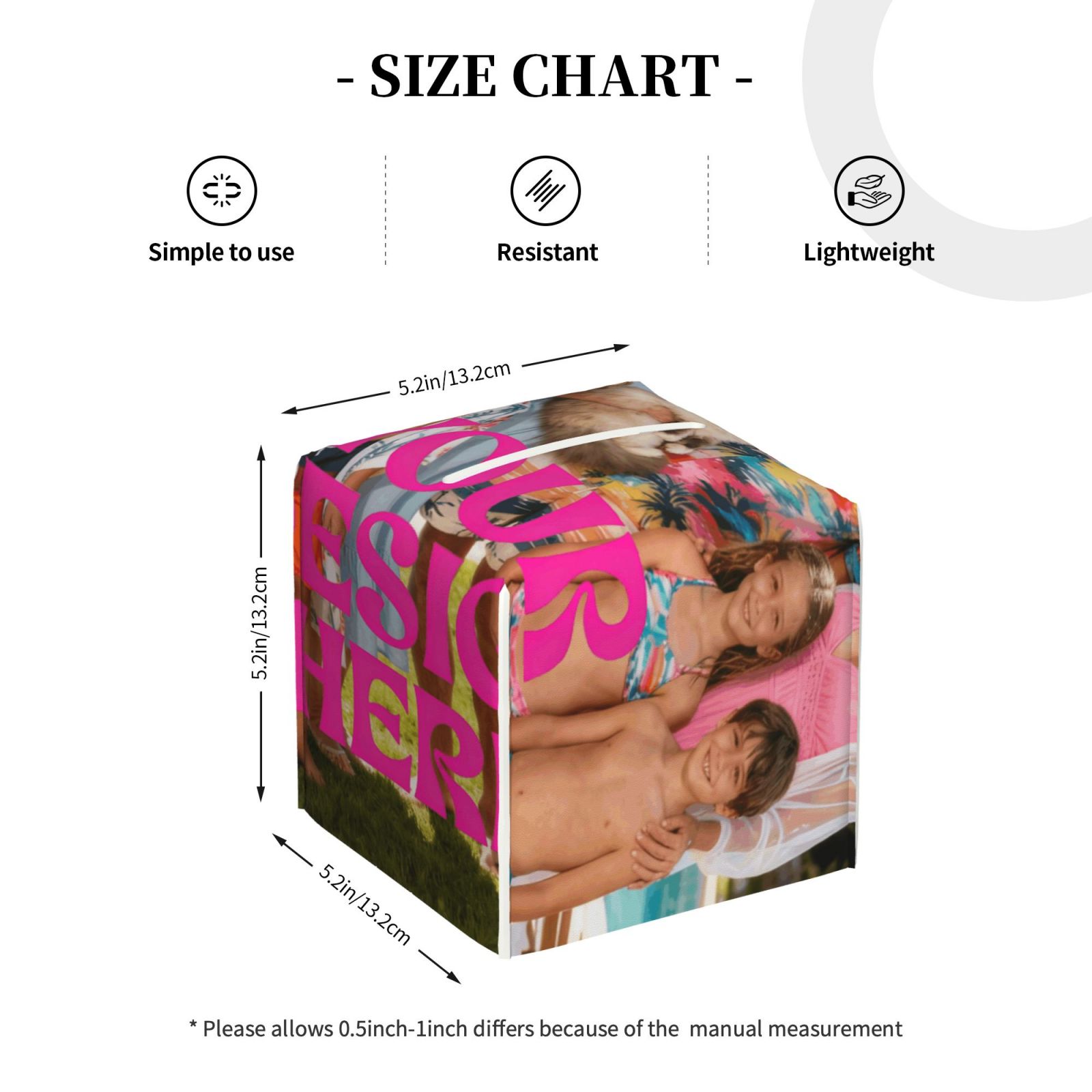 Custom Photo Tissue Box Cover