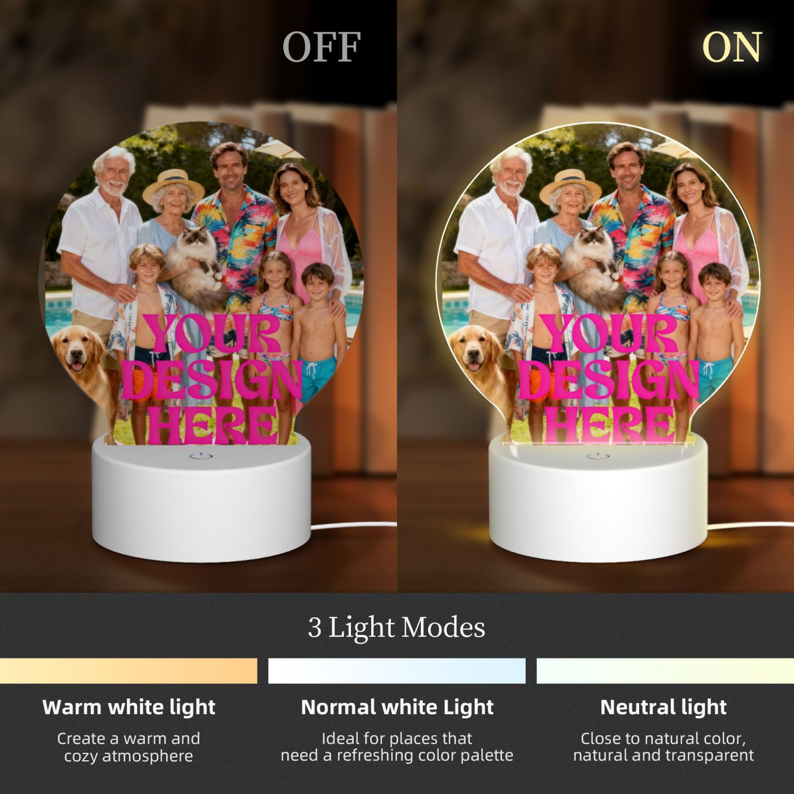 Custom LED Photo Lamp