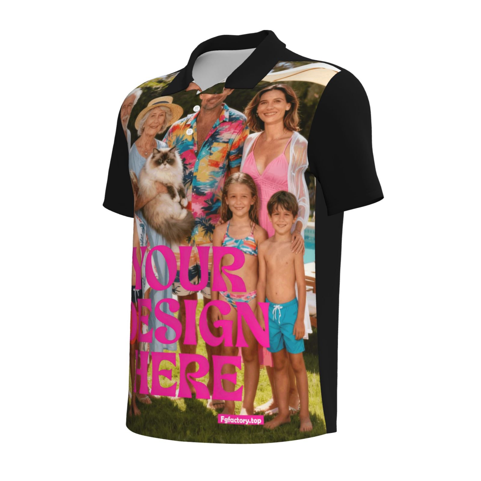 Custom Photo Golf Polo Shirt