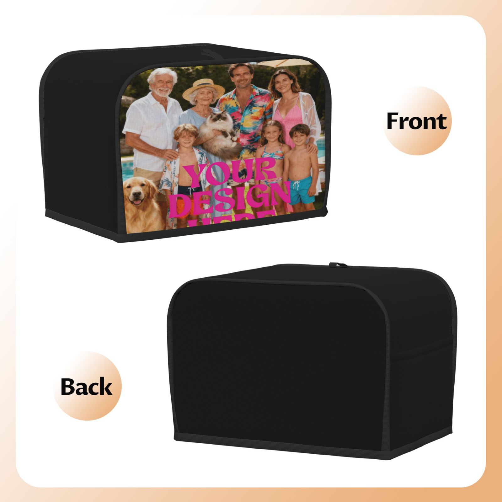 Custom Toaster Cover 2pcs bread
