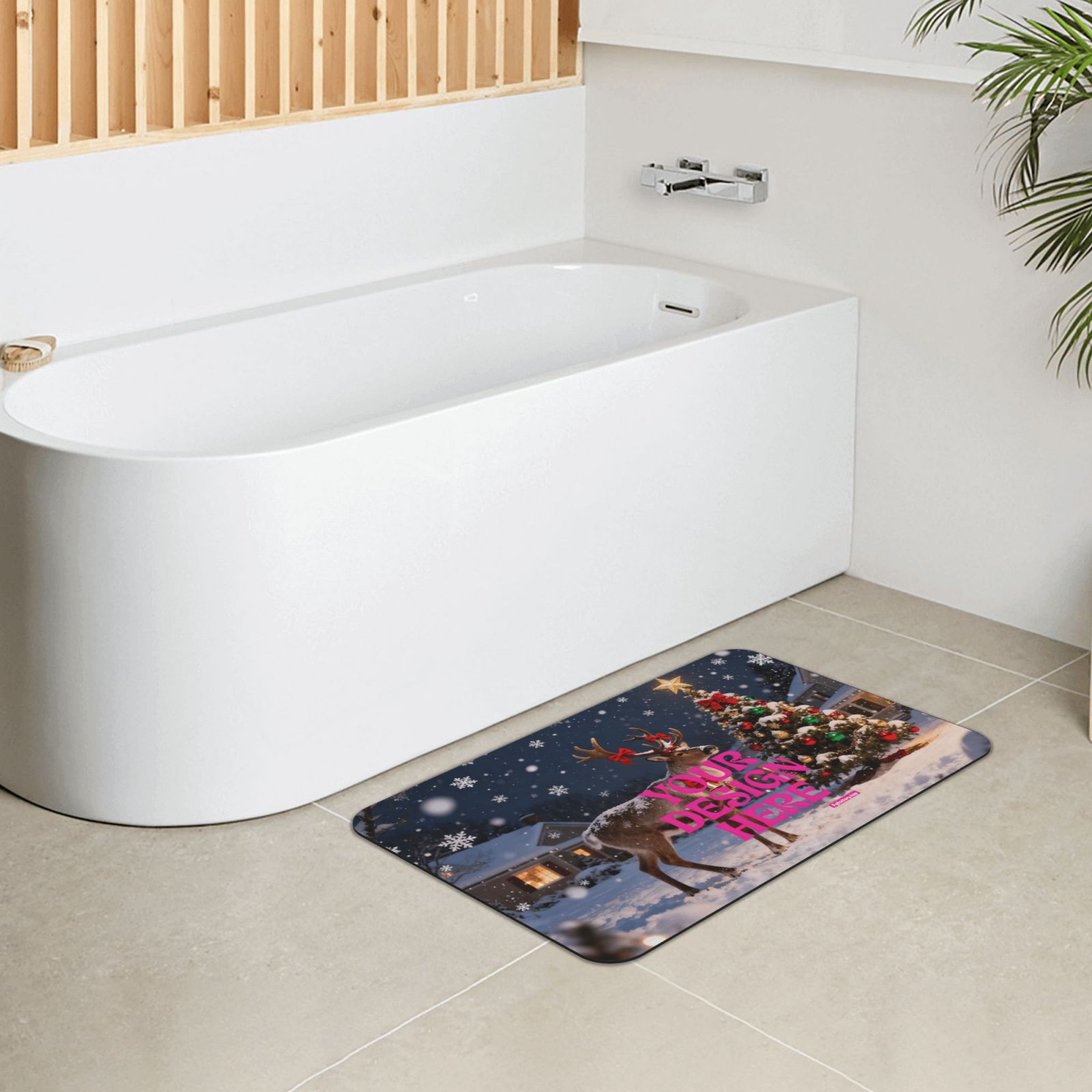 Custom Christmas Bath Mat