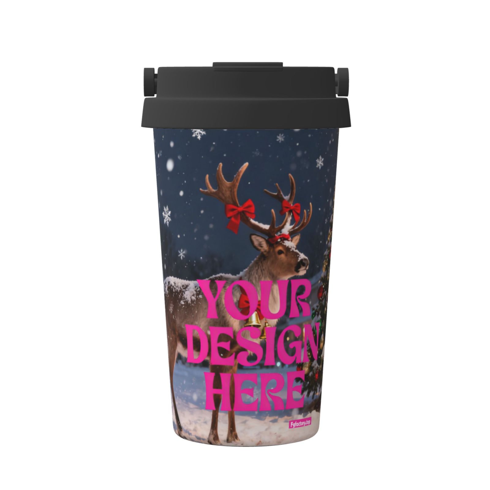 Winter Deer Travel Mug