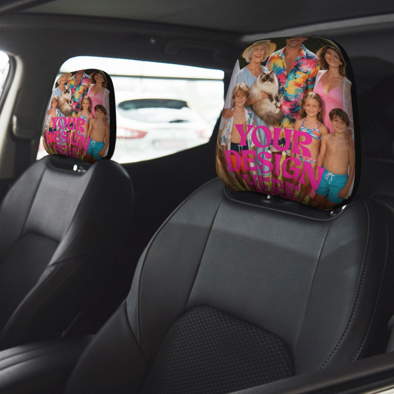 Custom Car Headrest Covers